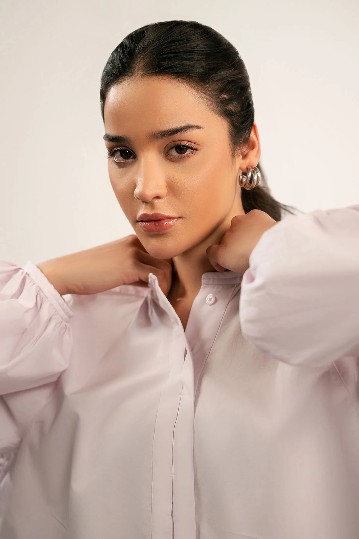 BALLOON SLEEVE POPLIN SHIRT - Image 3