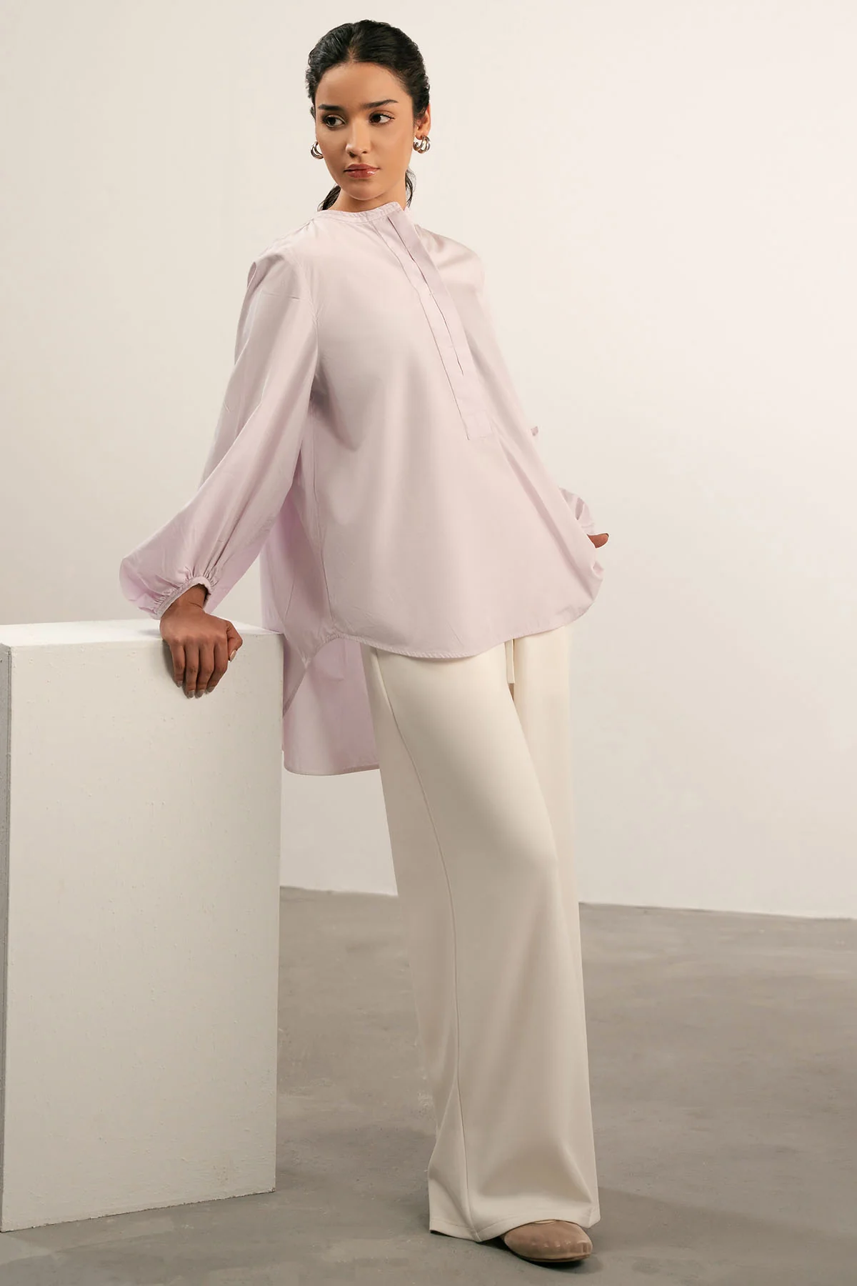 BALLOON SLEEVE POPLIN SHIRT - Image 6