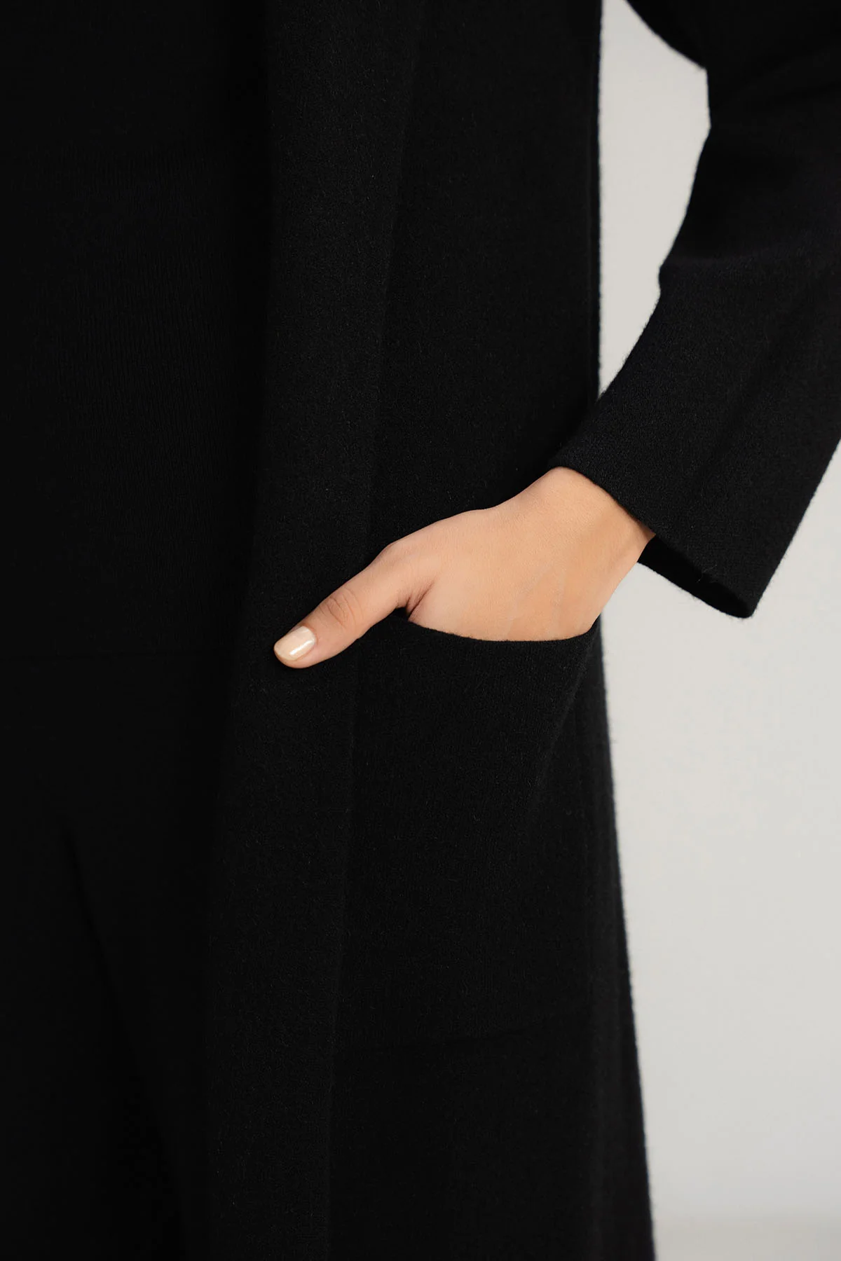 BLACK CARDIGAN - KNIT WEAR - Image 3