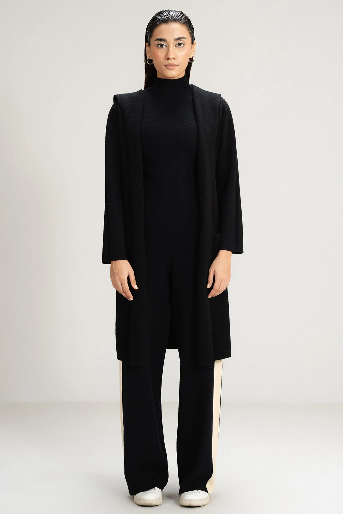 BLACK CARDIGAN - KNIT WEAR - Image 4