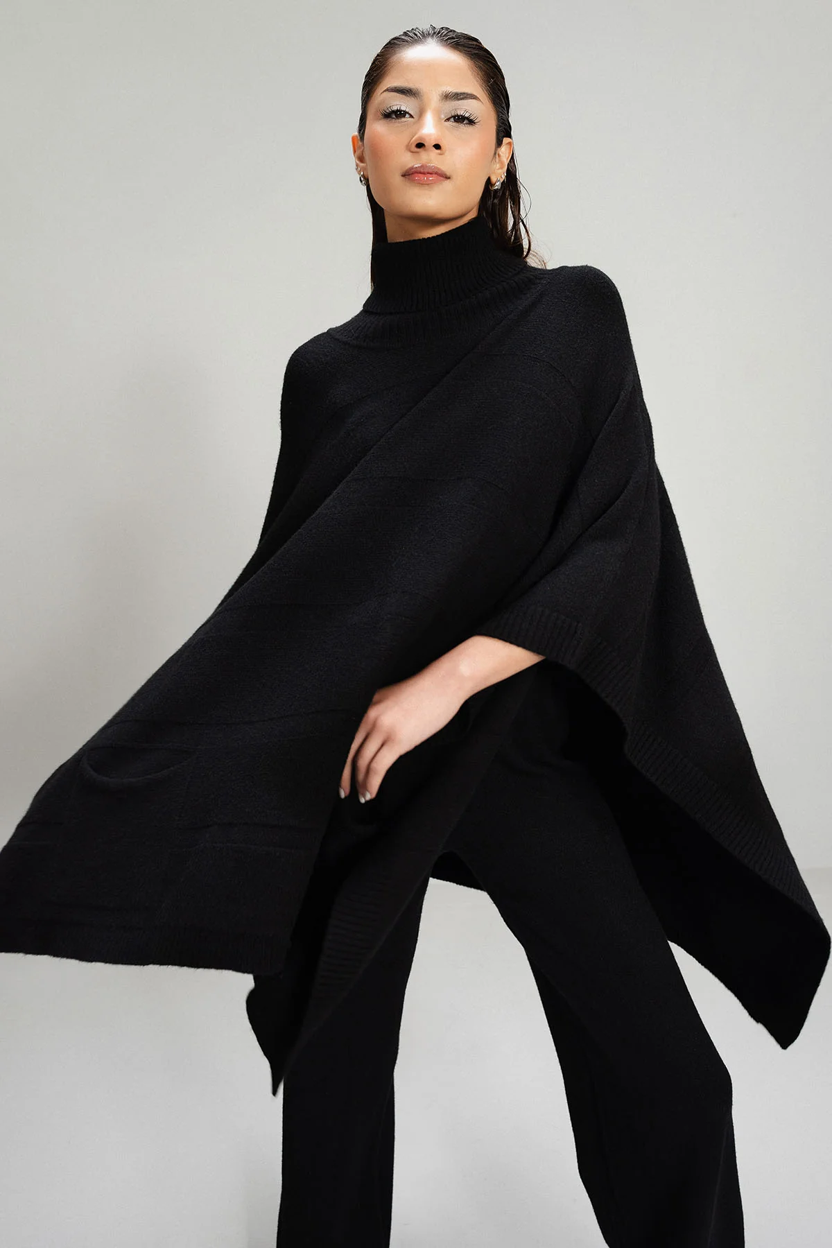 BLACK CO-ORD SET - KNIT WEAR - Image 7