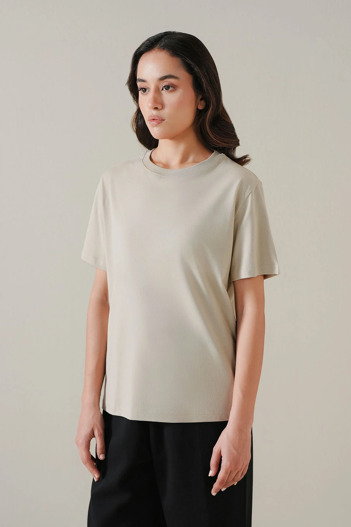BOXY T-SHIRT CREW SUPIMA COTTON - Image 4