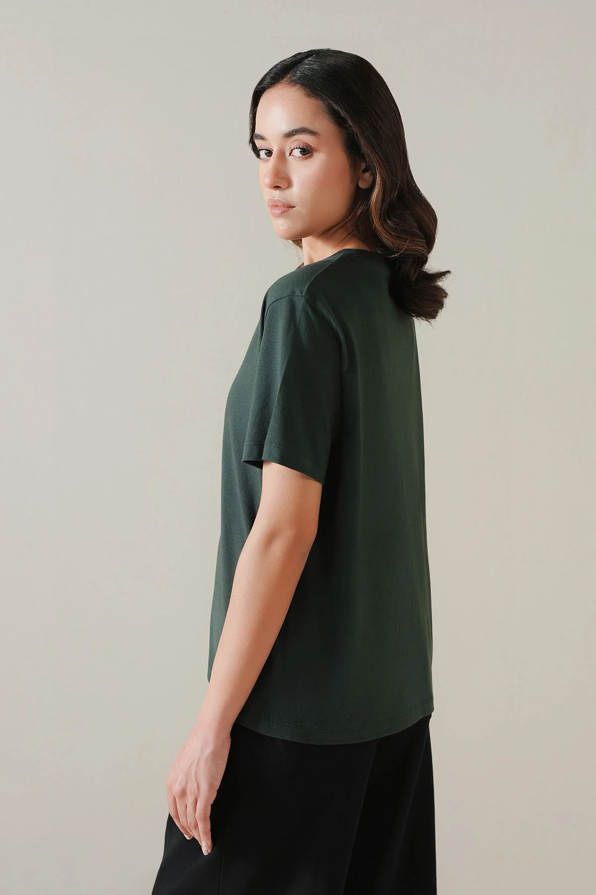 BOXY T-SHIRT CREW SUPIMA COTTON - Image 4