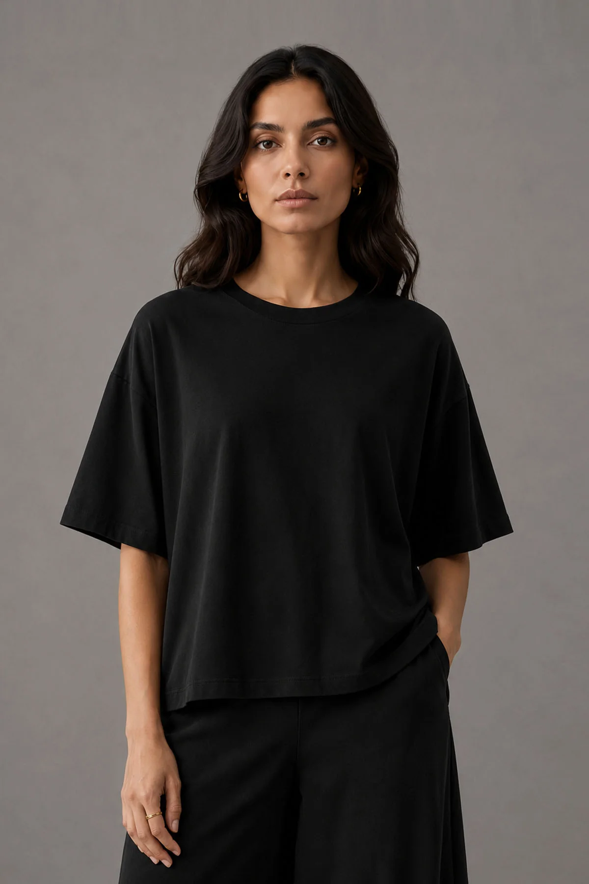 BOXY T-SHIRT CREW SUPIMA COTTON