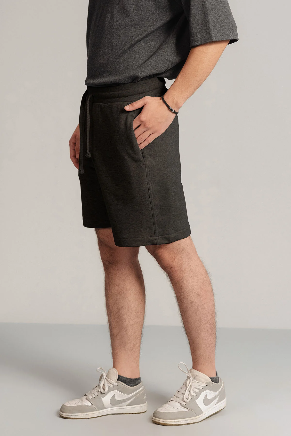 CASUAL DRAWSTRING TERRY SHORTS - Image 5