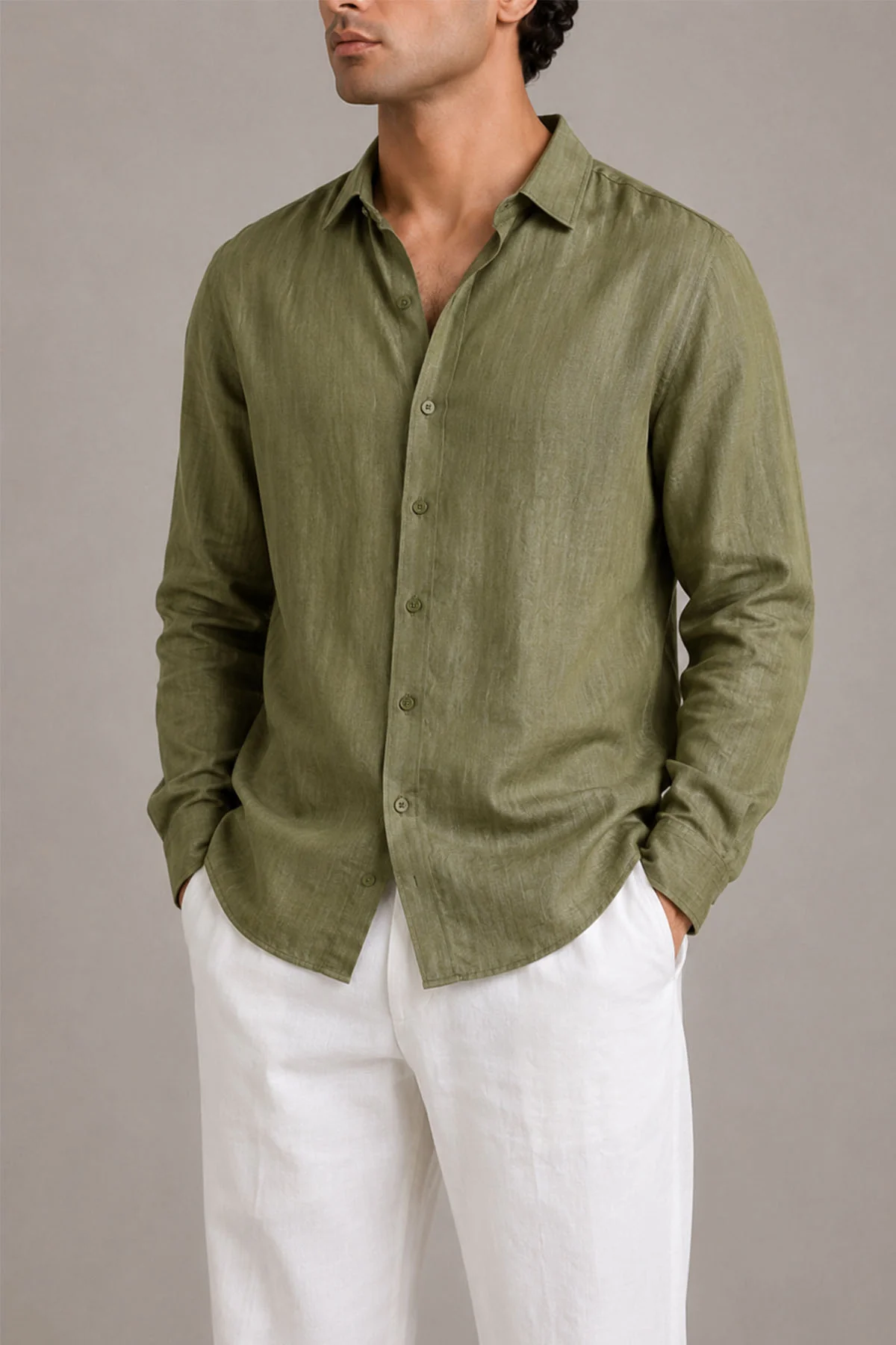 CLASSIC FULL SLEEVE 100% LINEN - Image 2