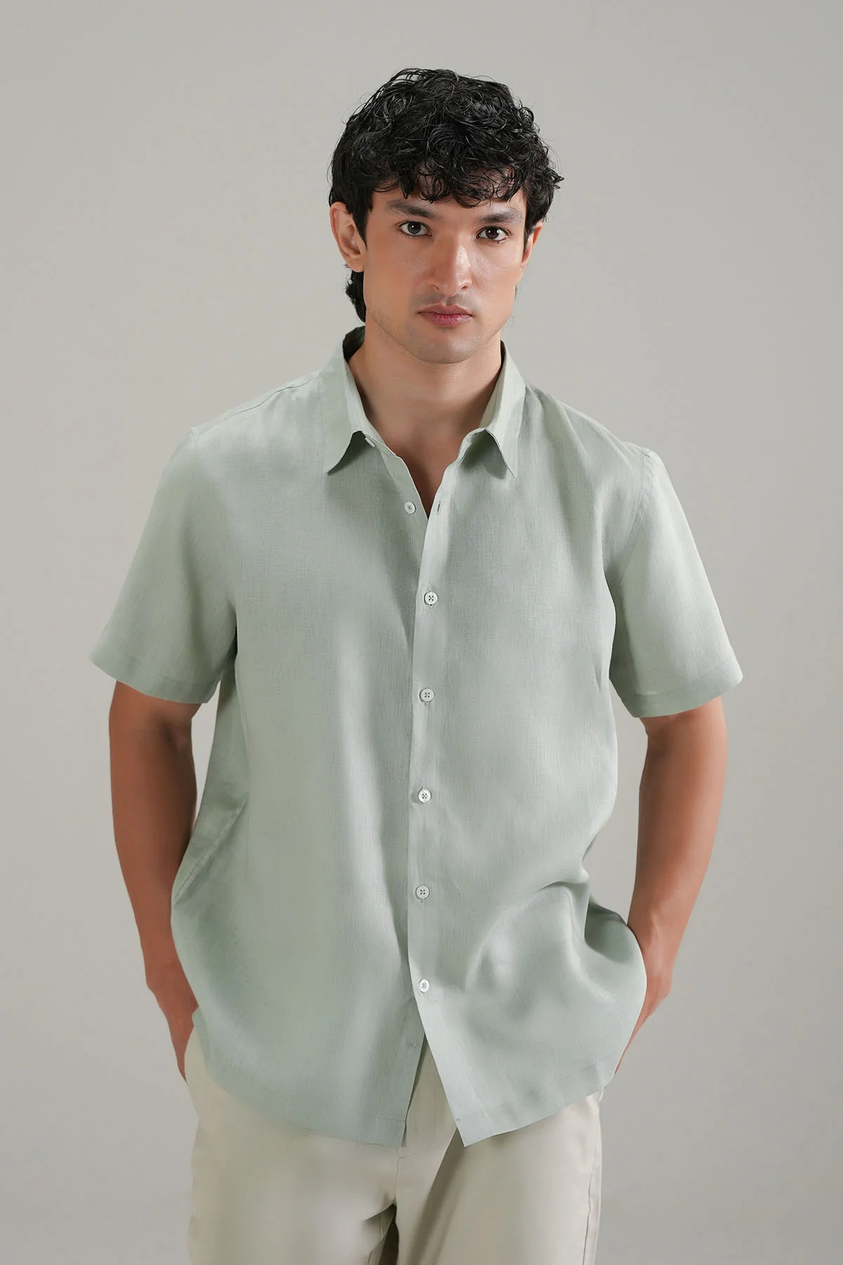 CLASSIC HALF SLEEVE 100% LINEN - Image 3