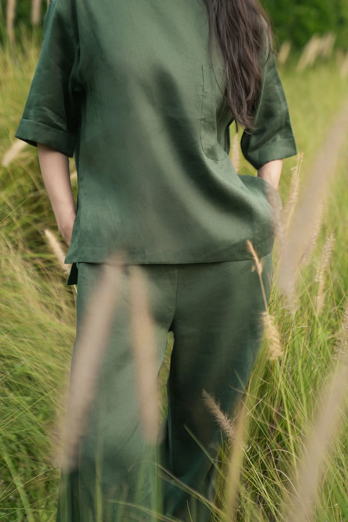 CROPPED PANTS- 100% LINEN - Image 2