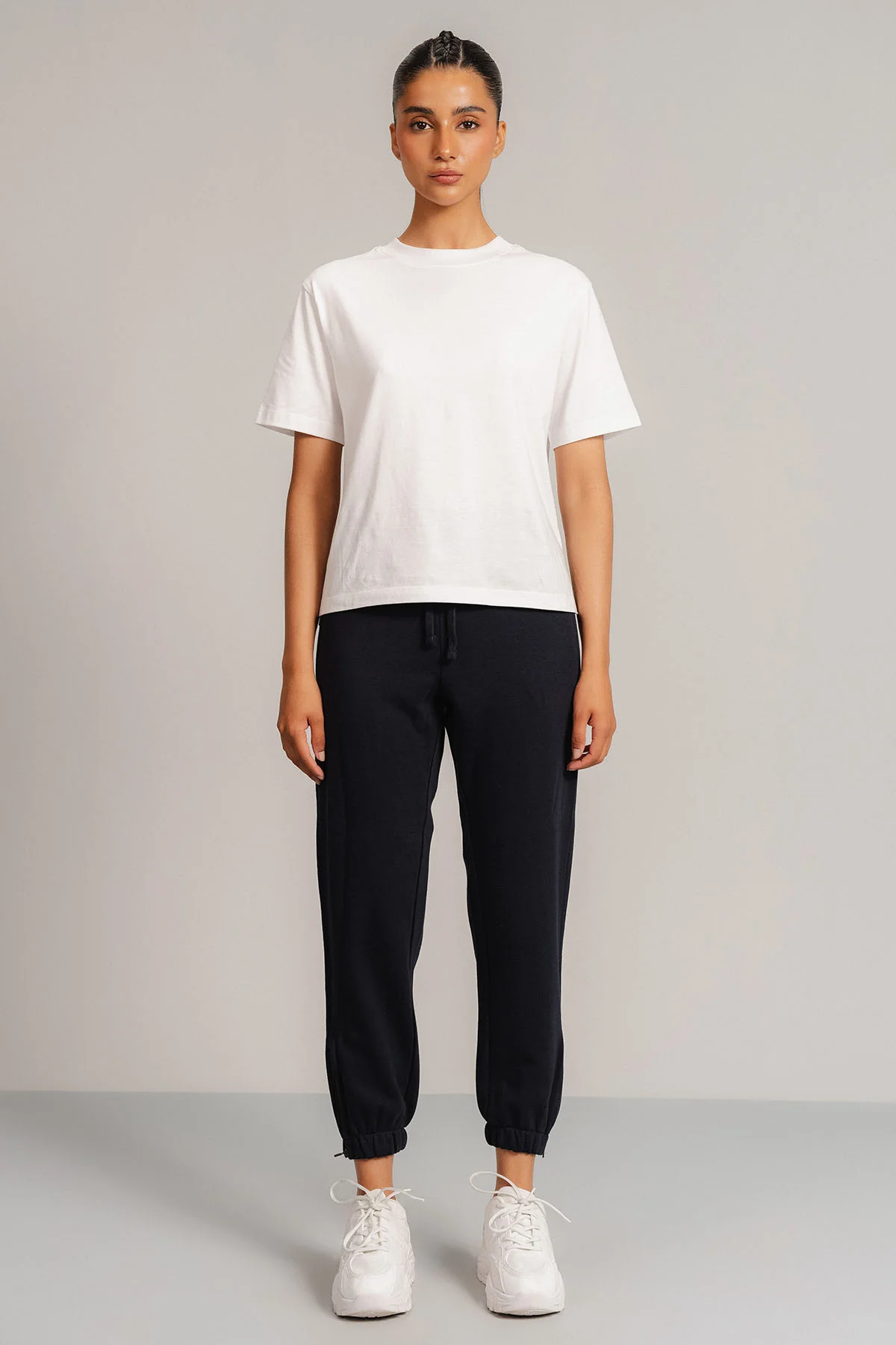 CROPPED WORKOUT PANTS-FRENCH TERRY - Image 4