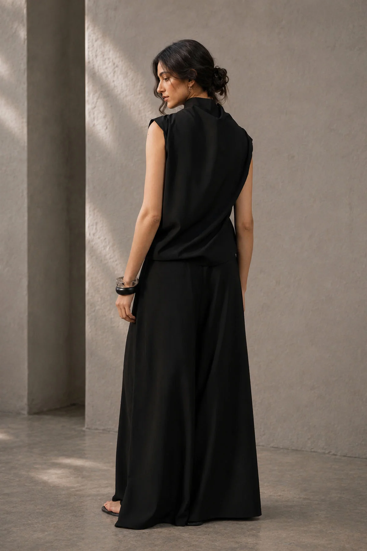 DRAPED COWL NECK TOP - Image 4