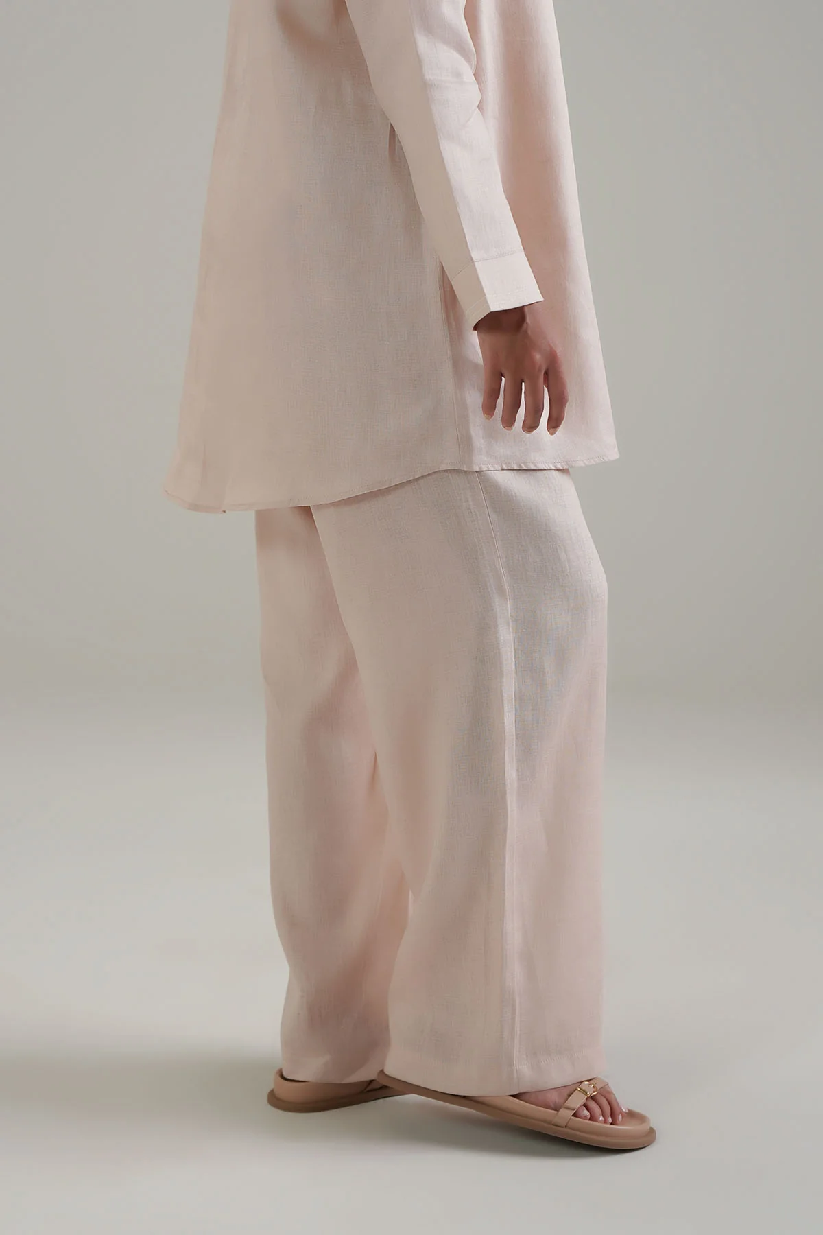 ELASTICATED RELAXED PANTS-100% LINEN - Image 5