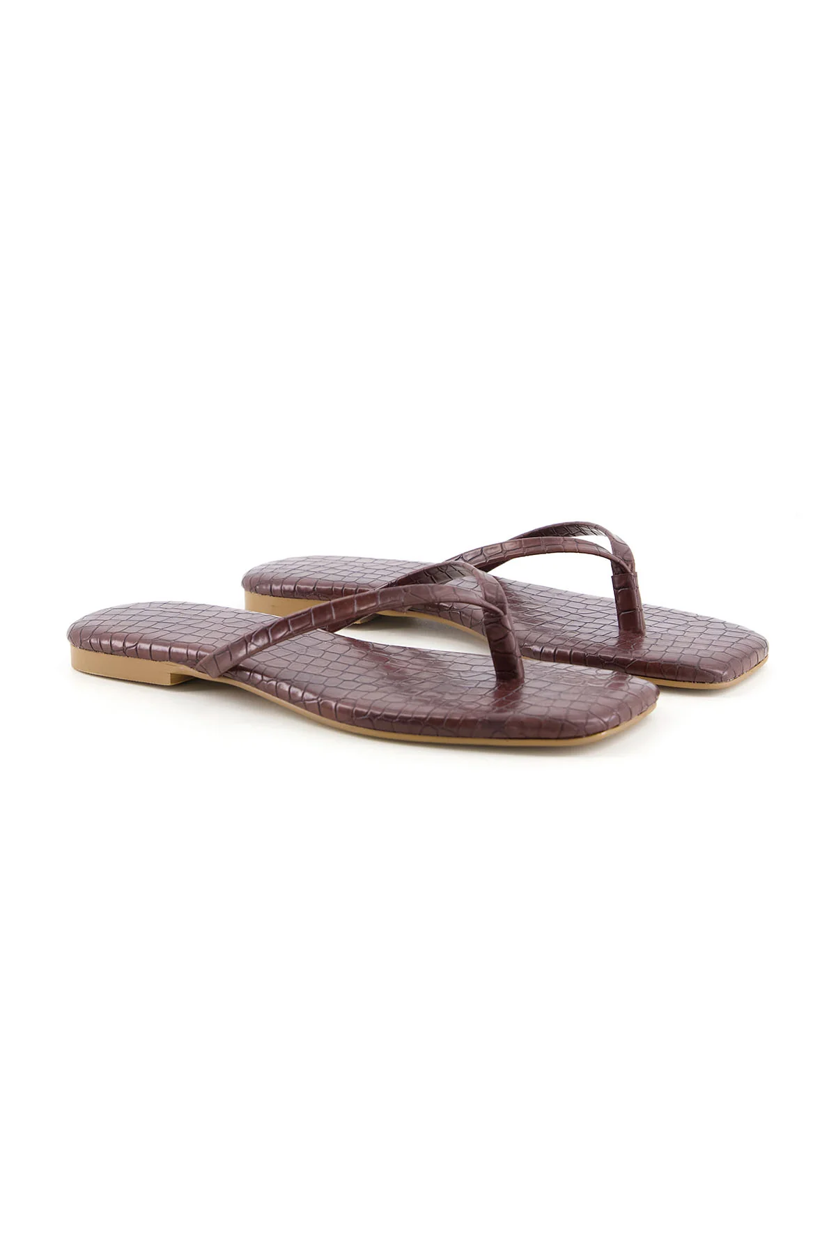 EMBOSSED CROC SLIDES