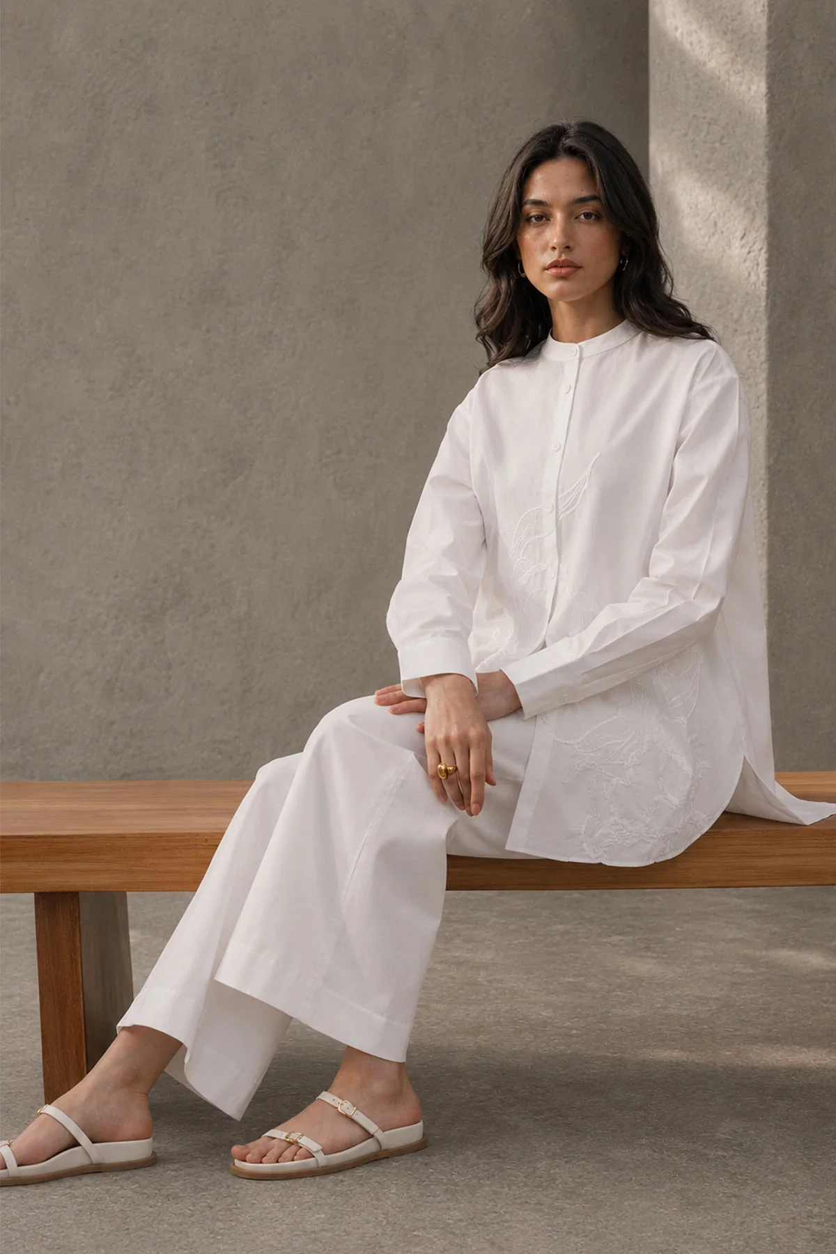EMBROIDED POPLIN SHIRT - Image 4