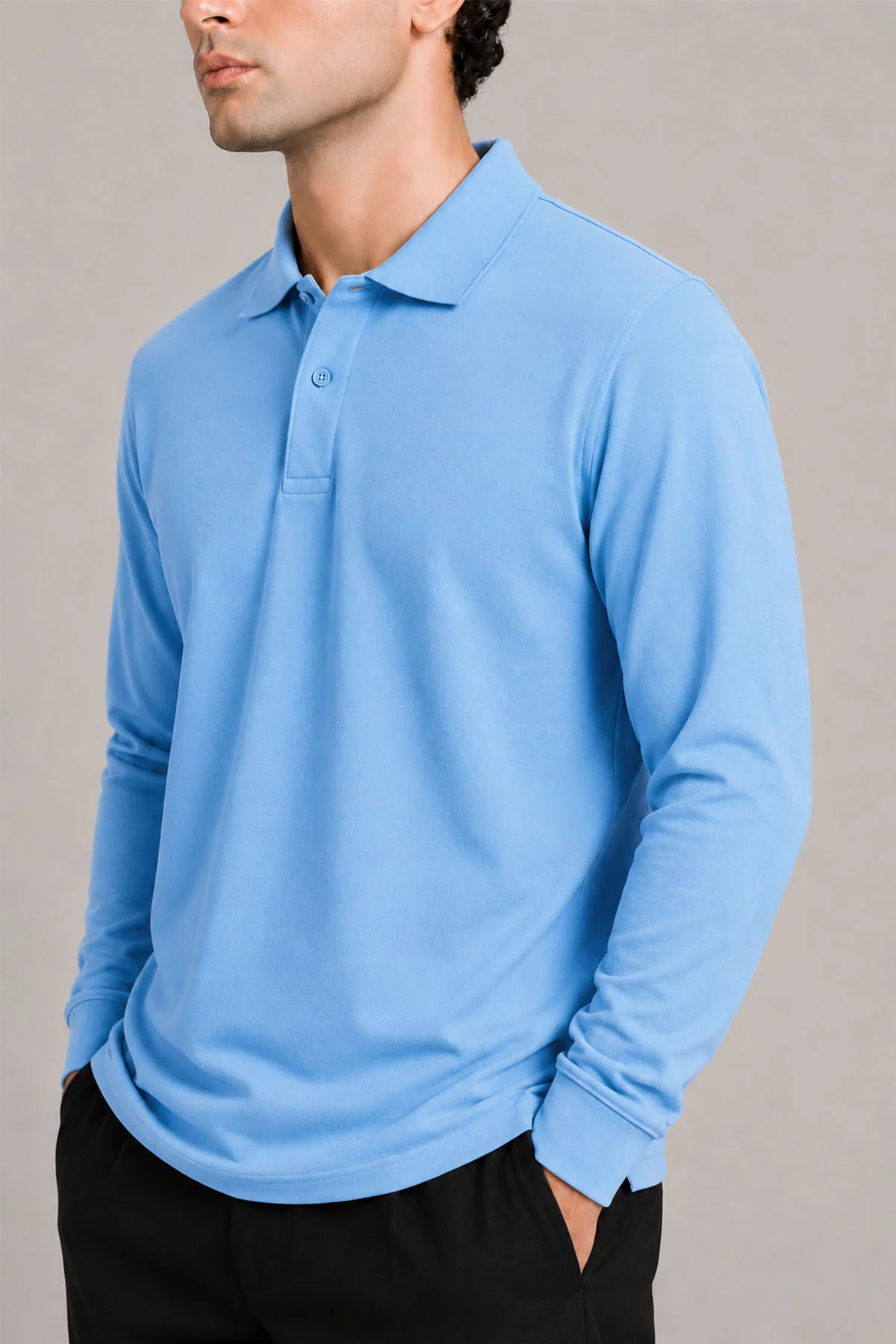 FULL SLEEVE SUPIMA POLO T-SHIRT - Image 2