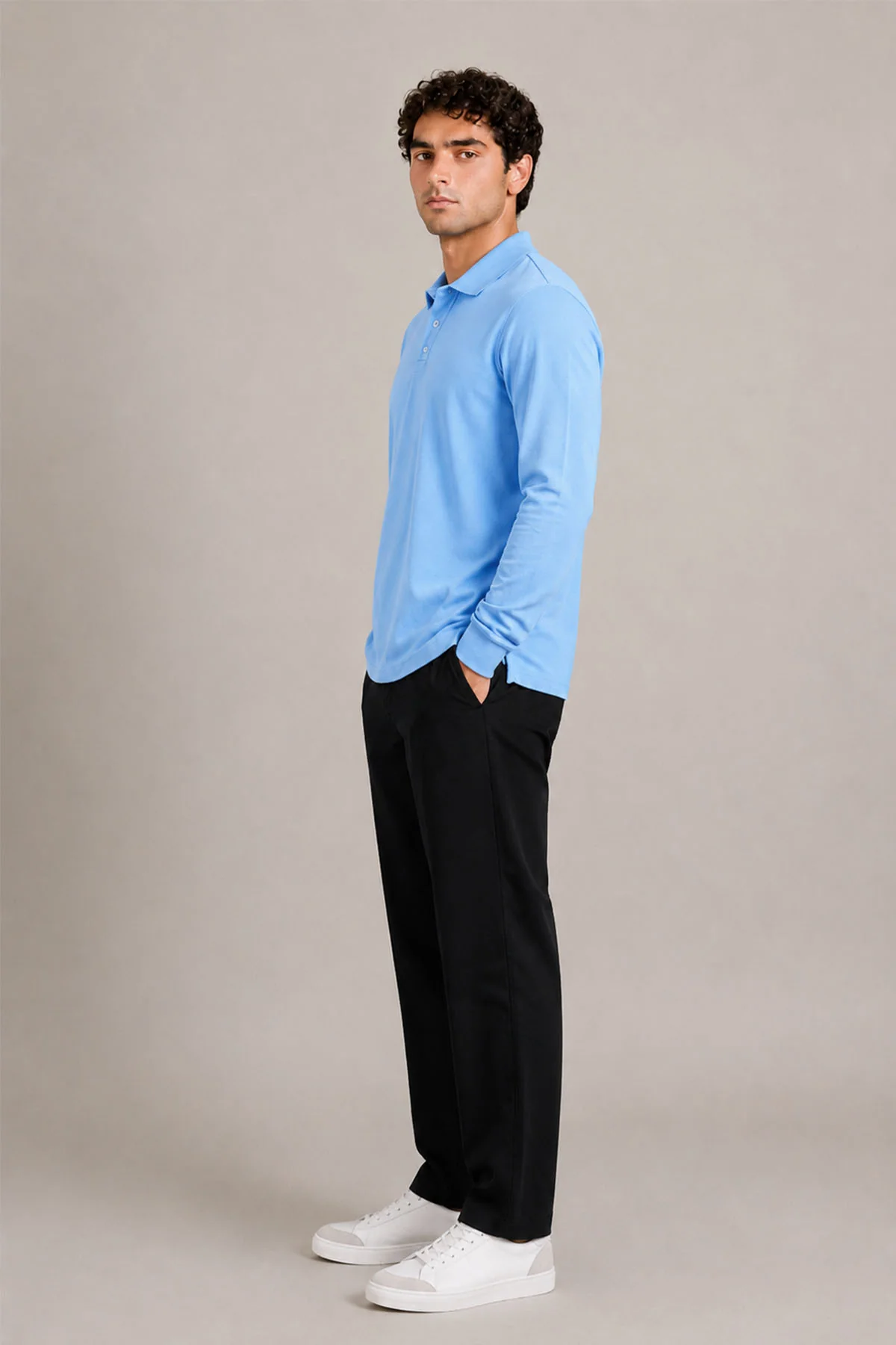 FULL SLEEVE SUPIMA POLO T-SHIRT - Image 3