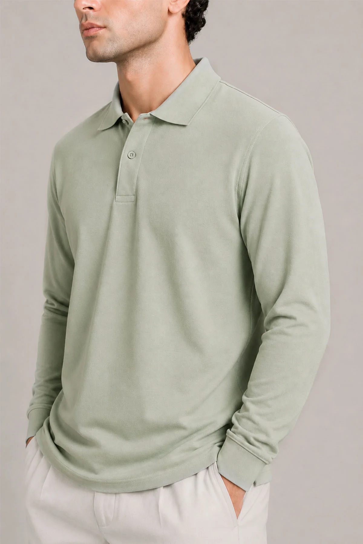 FULL SLEEVE SUPIMA POLO T-SHIRT - Image 2
