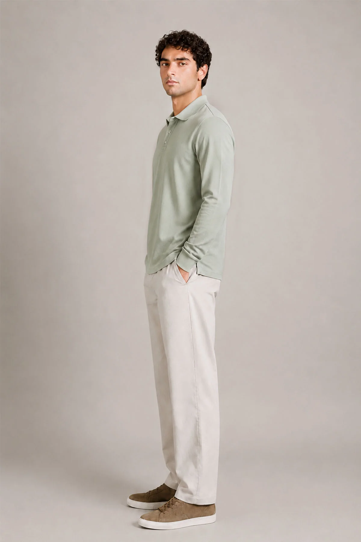 FULL SLEEVE SUPIMA POLO T-SHIRT - Image 3