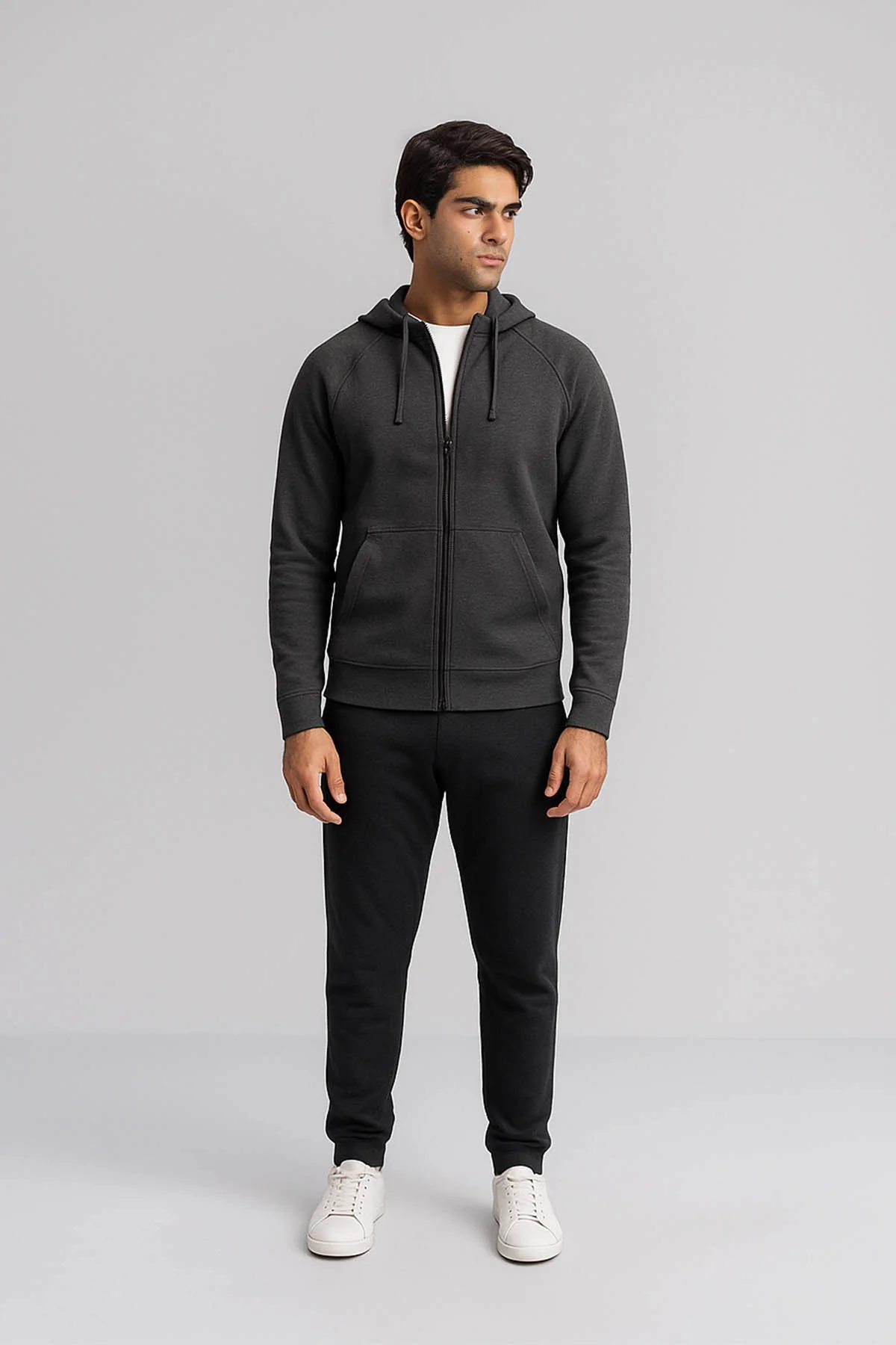 FULL ZIP HOODIE-DOUBLE KNIT