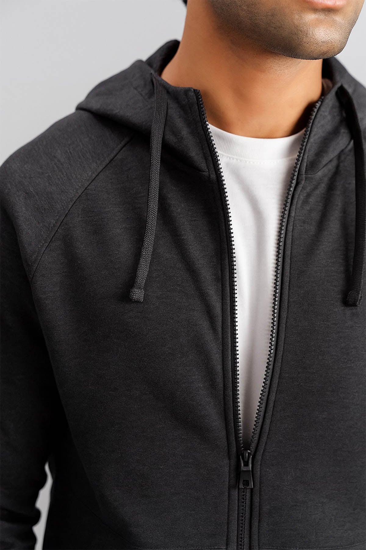 FULL ZIP HOODIE-DOUBLE KNIT - Image 2