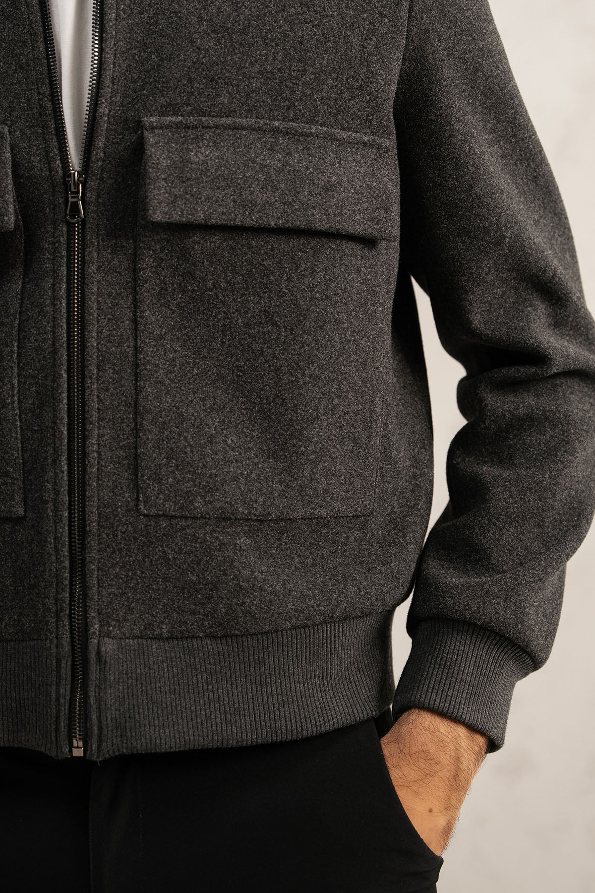 KNIT UTILITY JACKET - Image 2