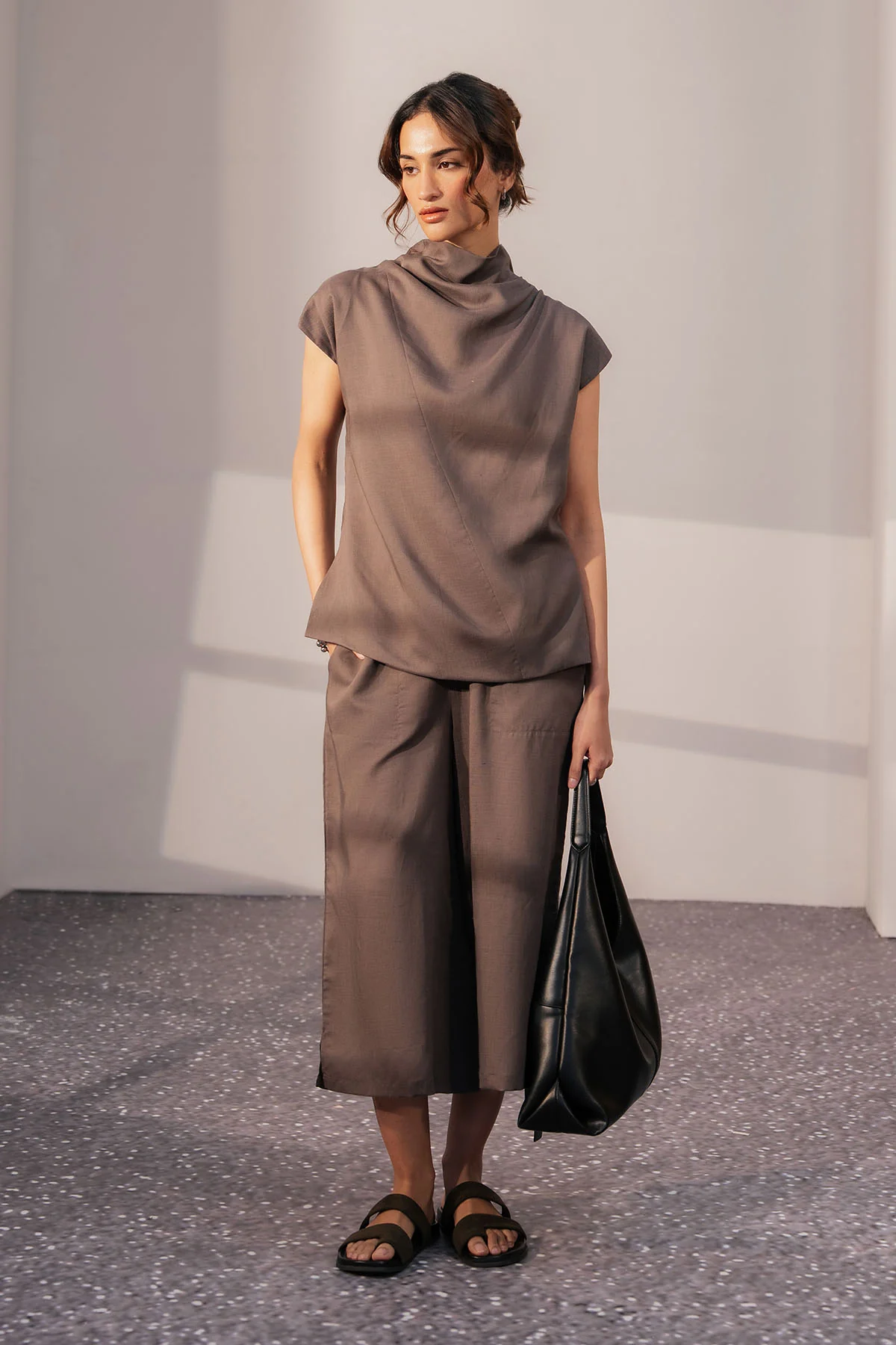 LINEN BLEND CULOTTE