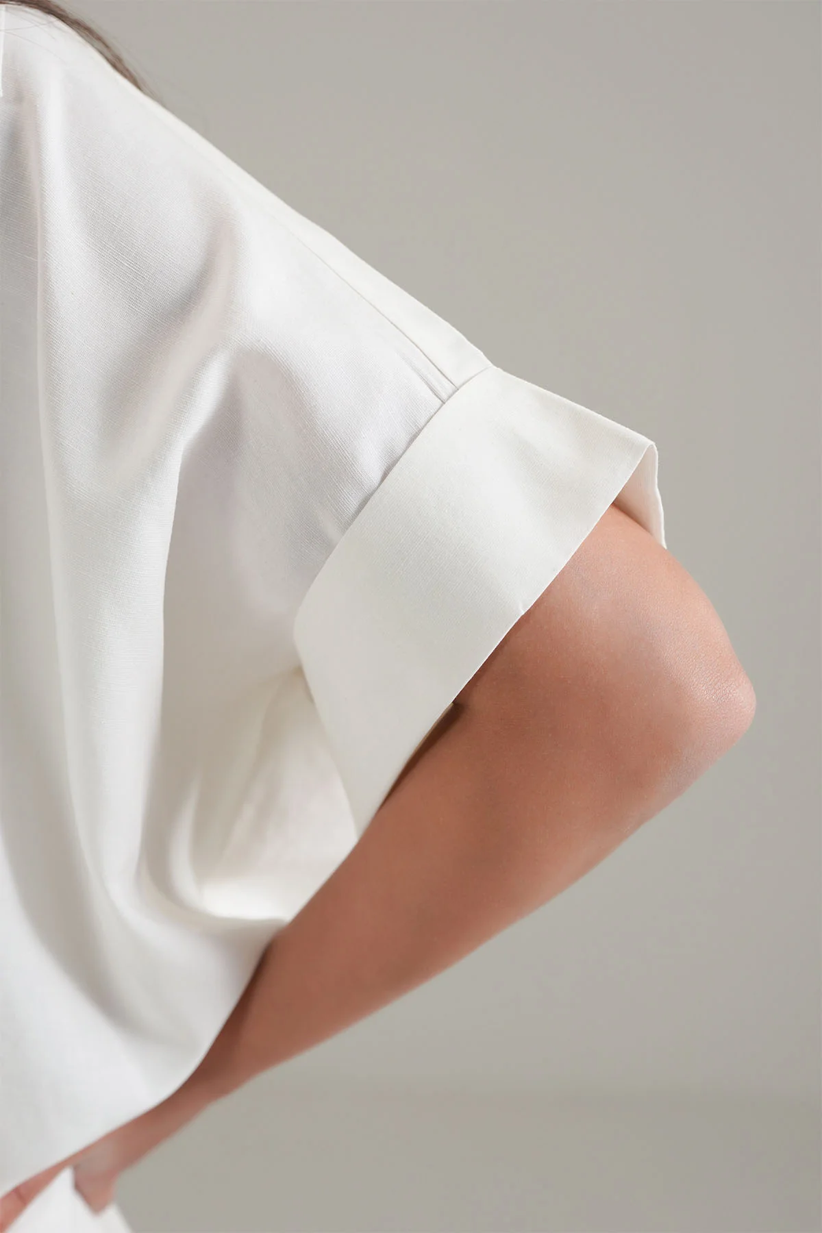 LINEN BLEND RELAXED TOP - Image 3