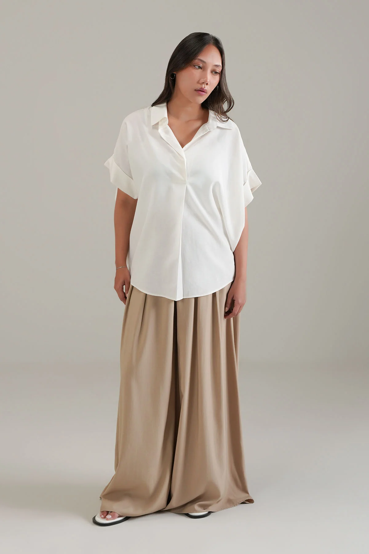 LINEN BLEND RELAXED TOP - Image 5