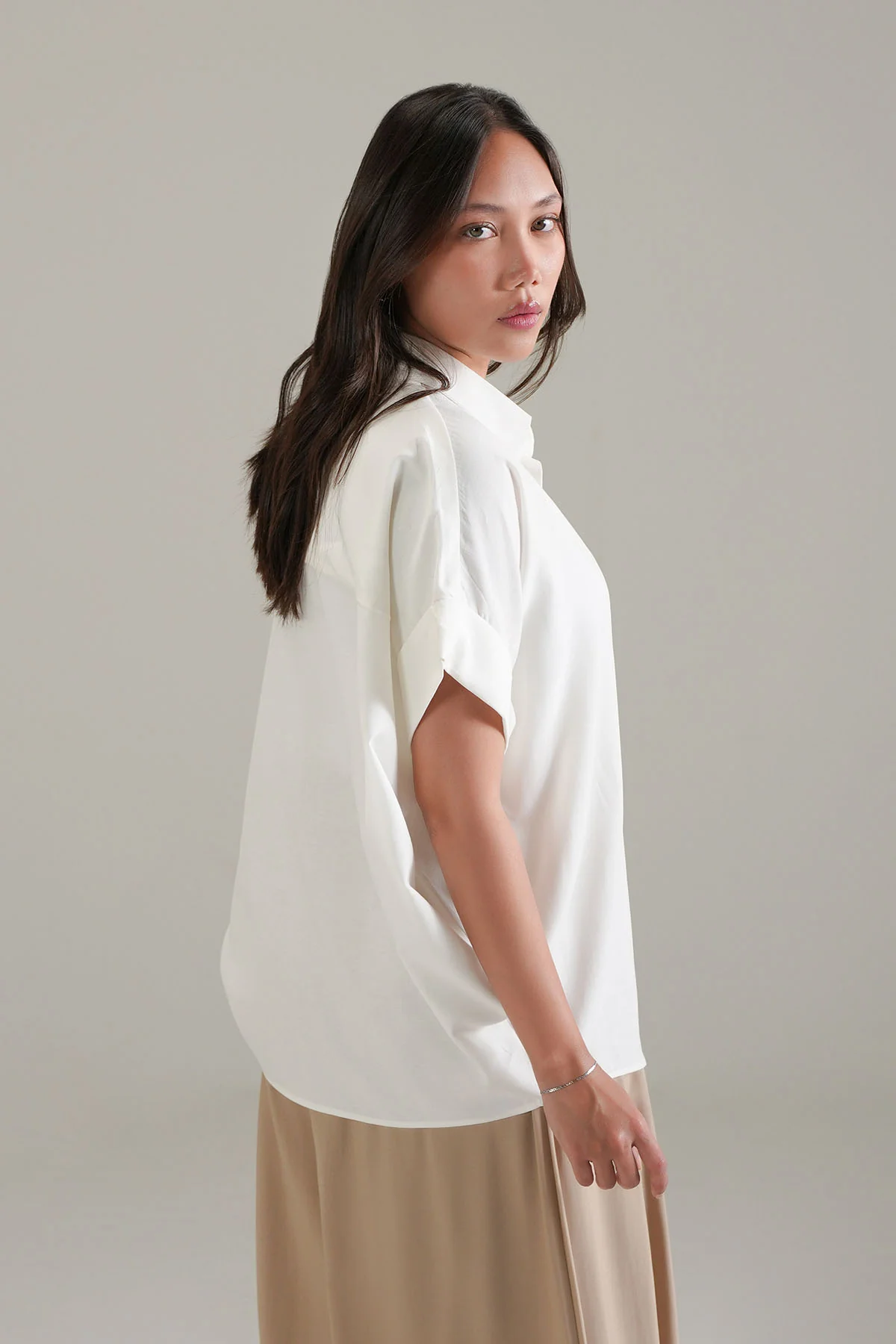 LINEN BLEND RELAXED TOP - Image 6