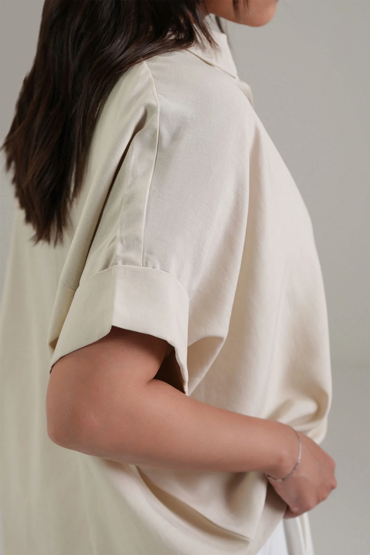 LINEN BLEND RELAXED TOP - Image 5