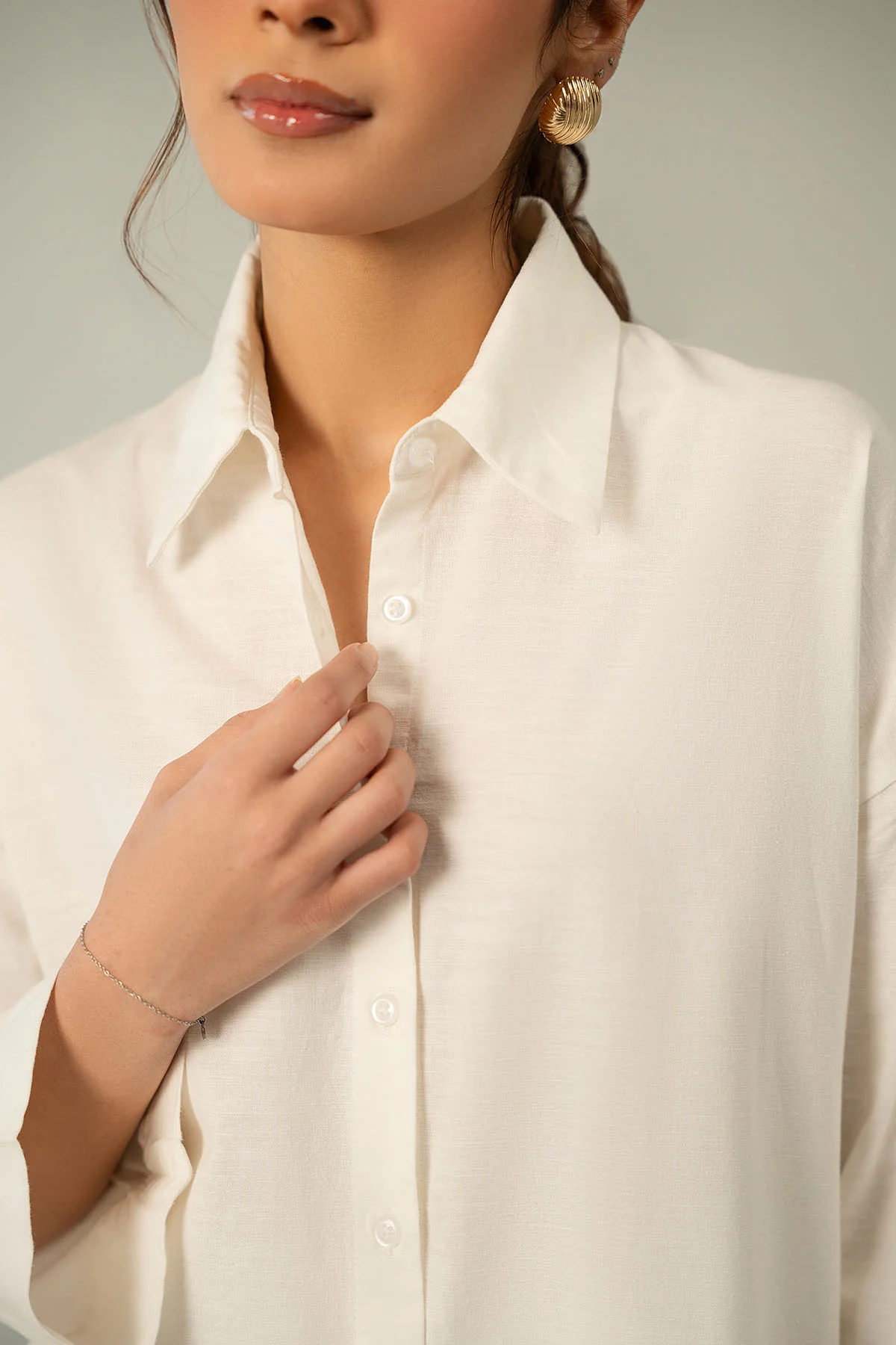 LINEN SHIRT DRESS - Image 2
