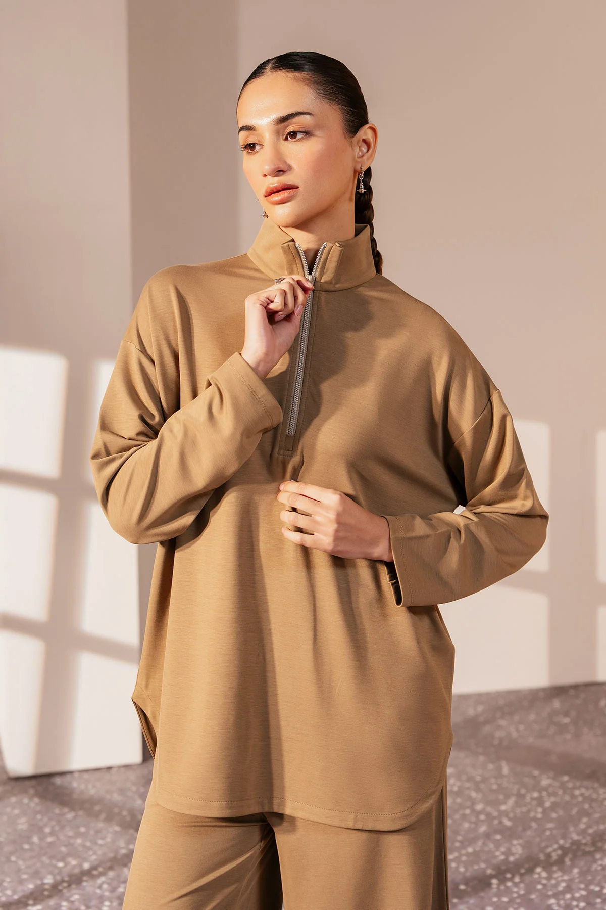 LONG SLEEVE QUARTER ZIPPER-CLOUDLUX LIGHT