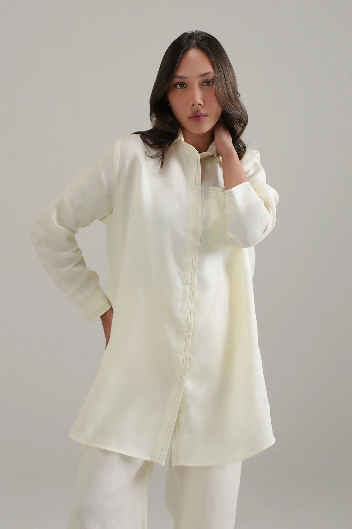 LONG TUNIC - 100% LINEN