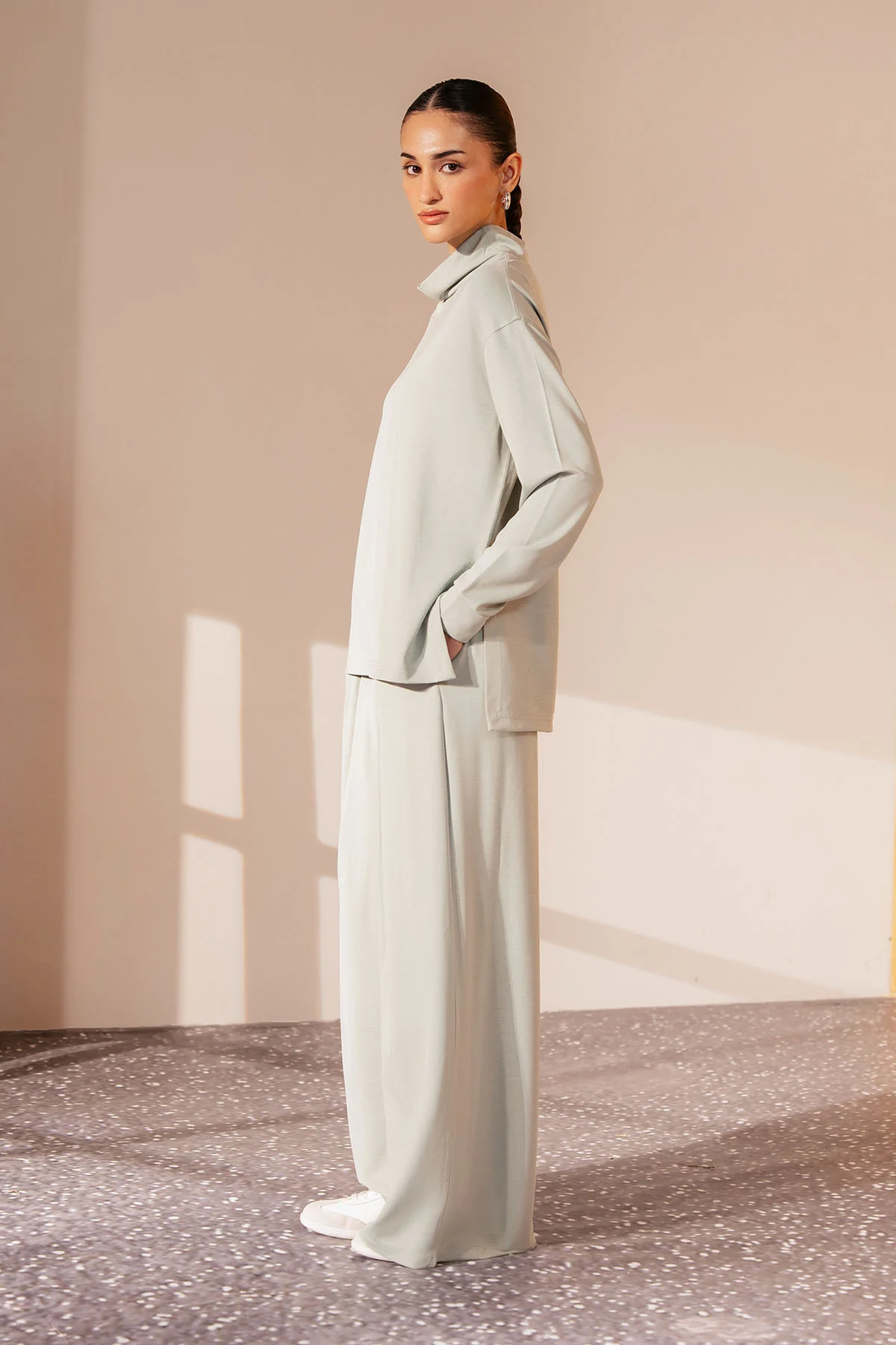 MOCK NECK SIDE SLIT CLOUDLUX - Image 4