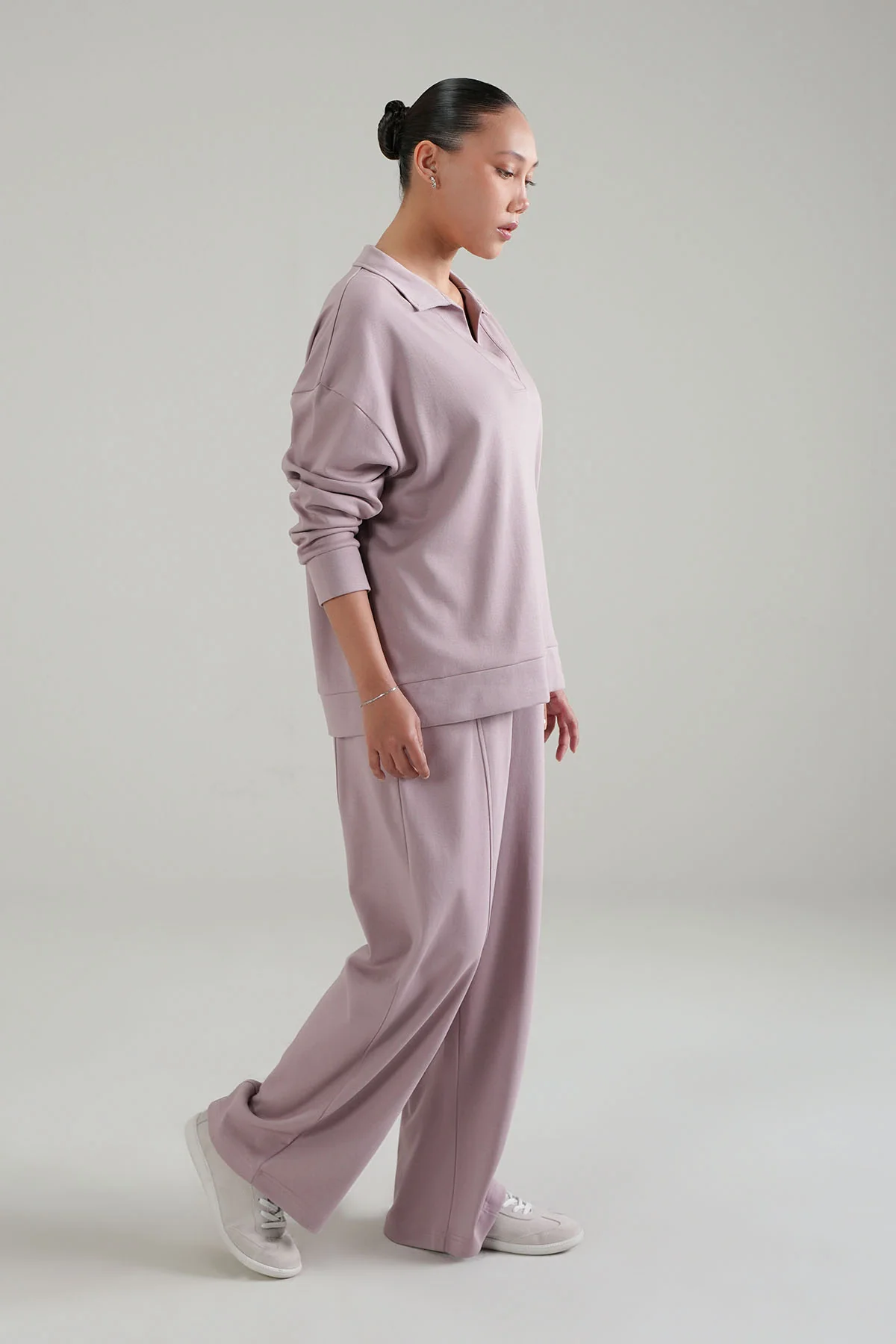 OPEN COLLAR TOP - DOUBLE KNIT - Image 3