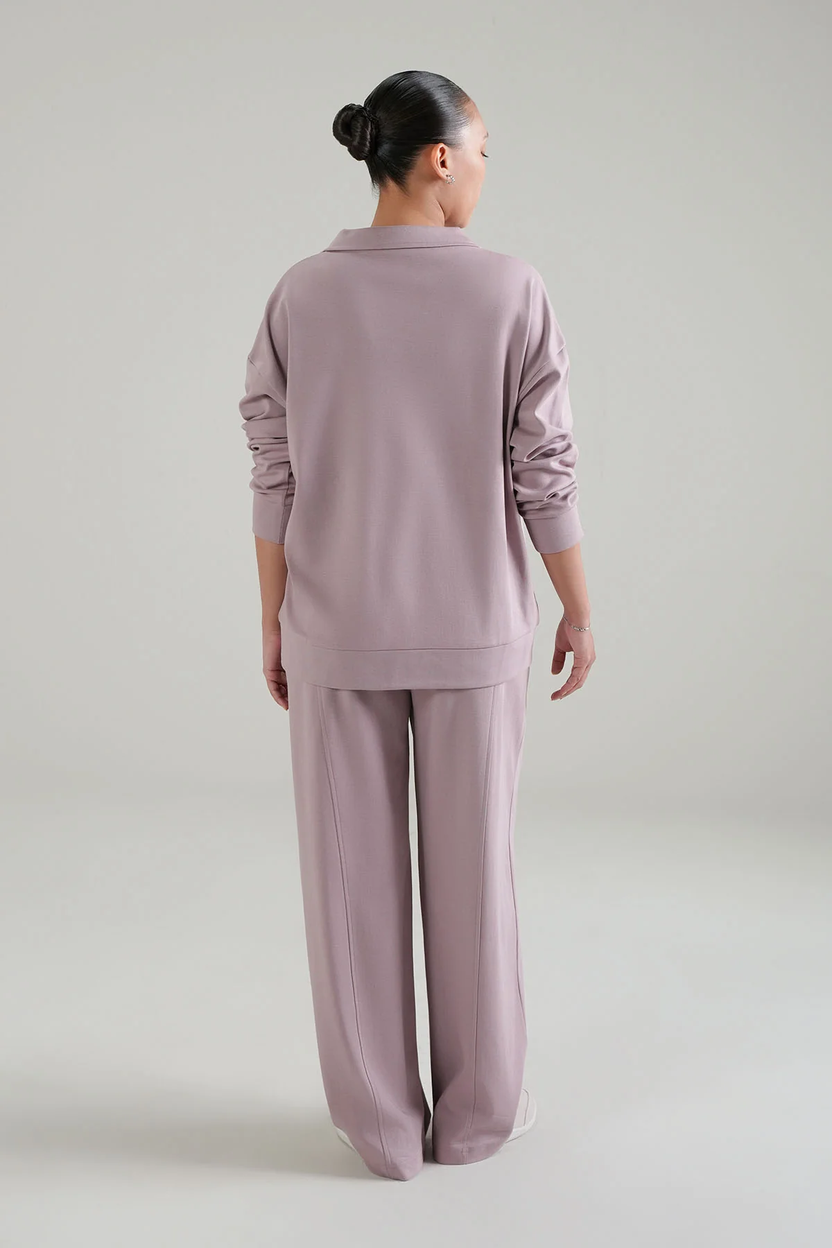 OPEN COLLAR TOP - DOUBLE KNIT - Image 5