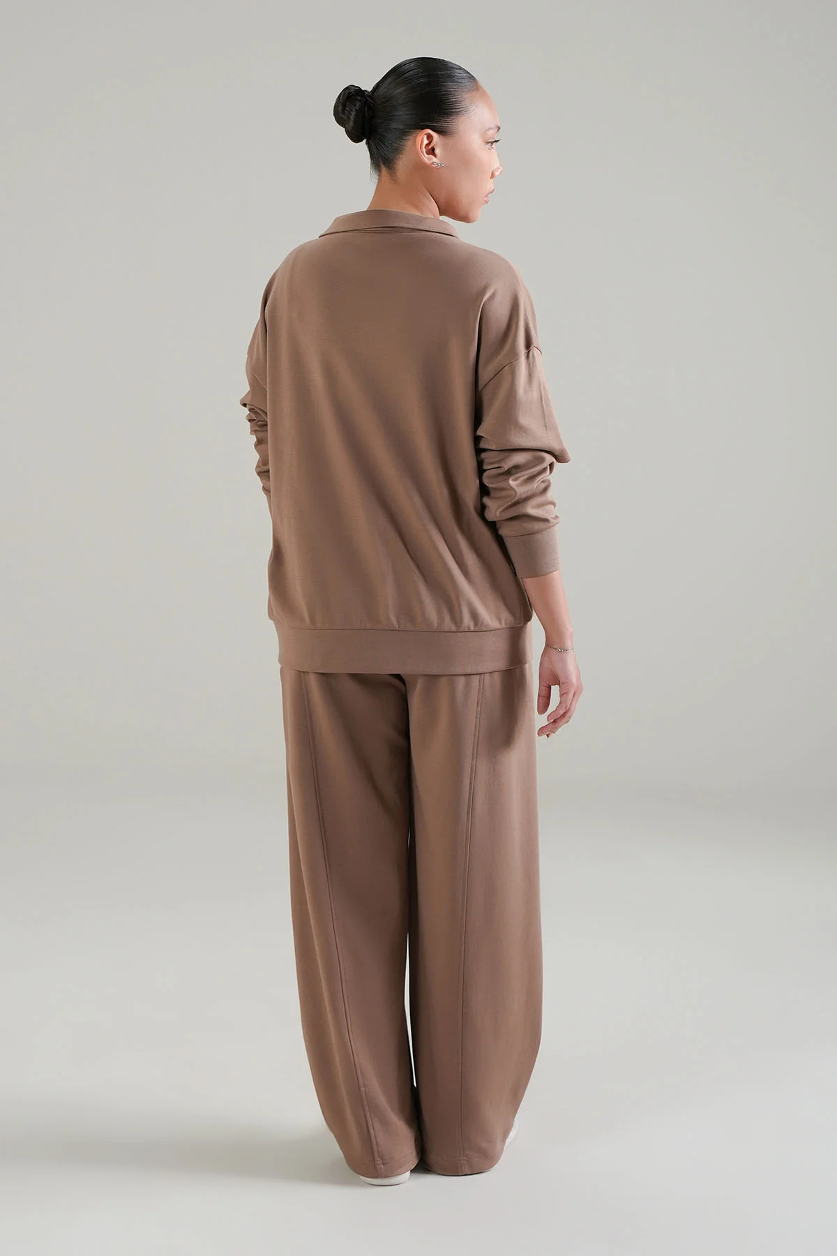 OPEN COLLAR TOP - DOUBLE KNIT - Image 6