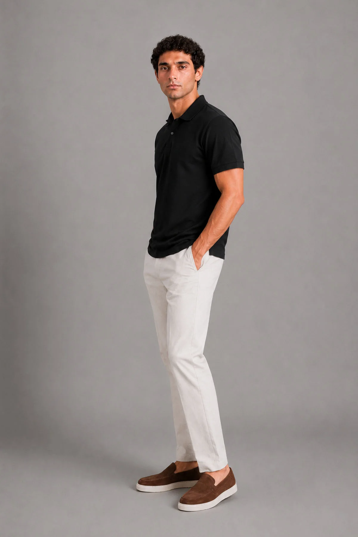 REGULAR FIT SUPIMA POLO - Image 3