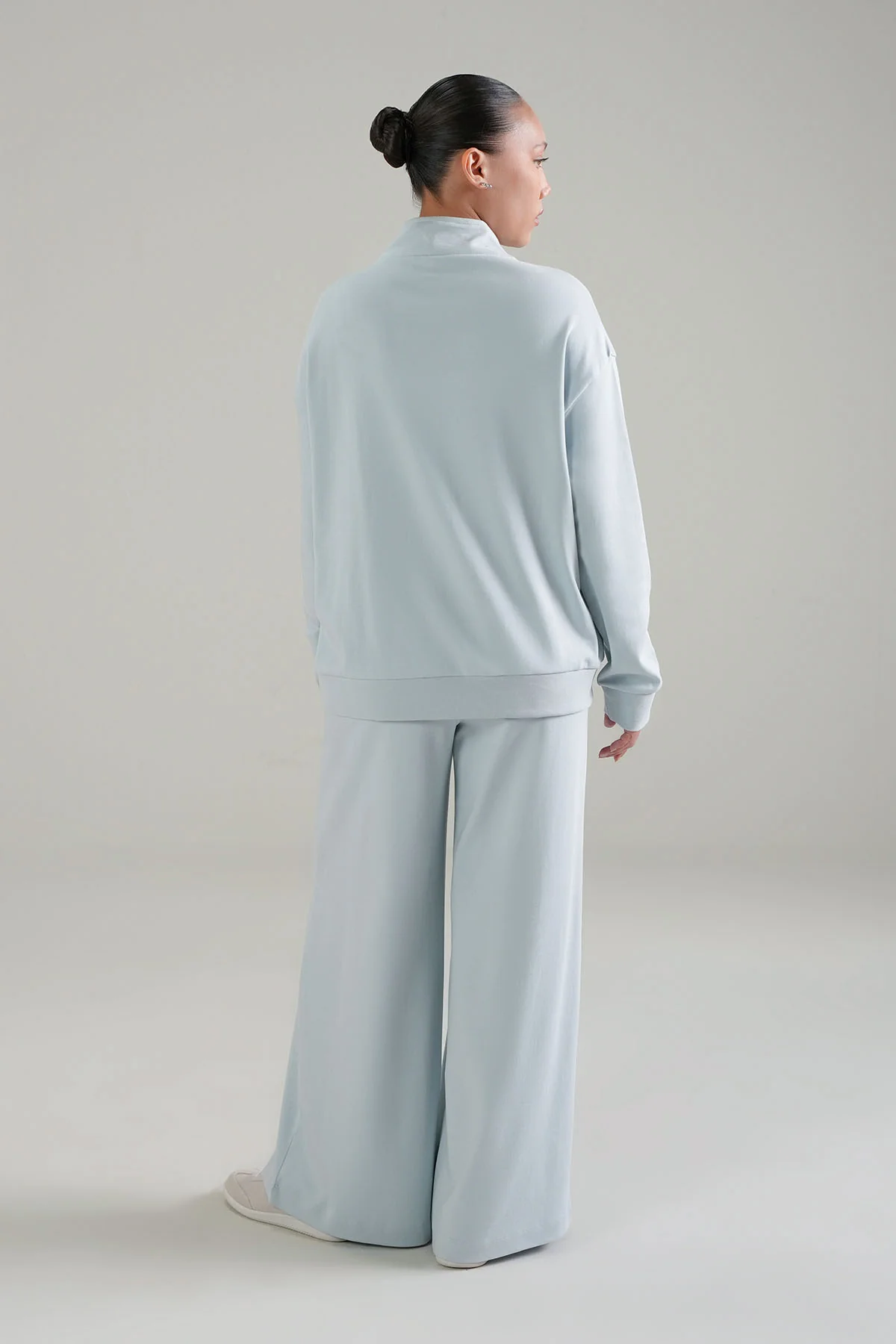 PLEATED WIDE LEG PANT DOUBLE KNIT - Image 4