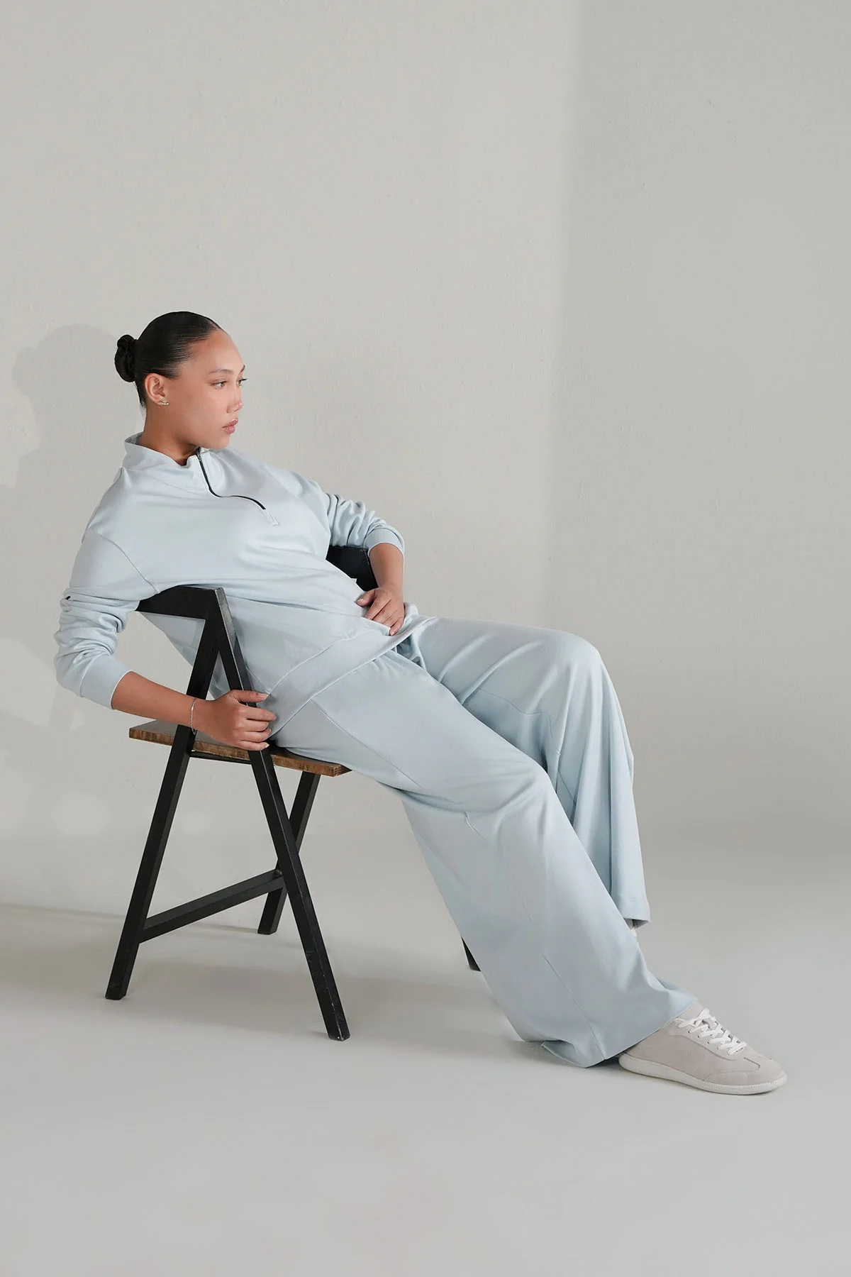 PLEATED WIDE LEG PANT DOUBLE KNIT - Image 5