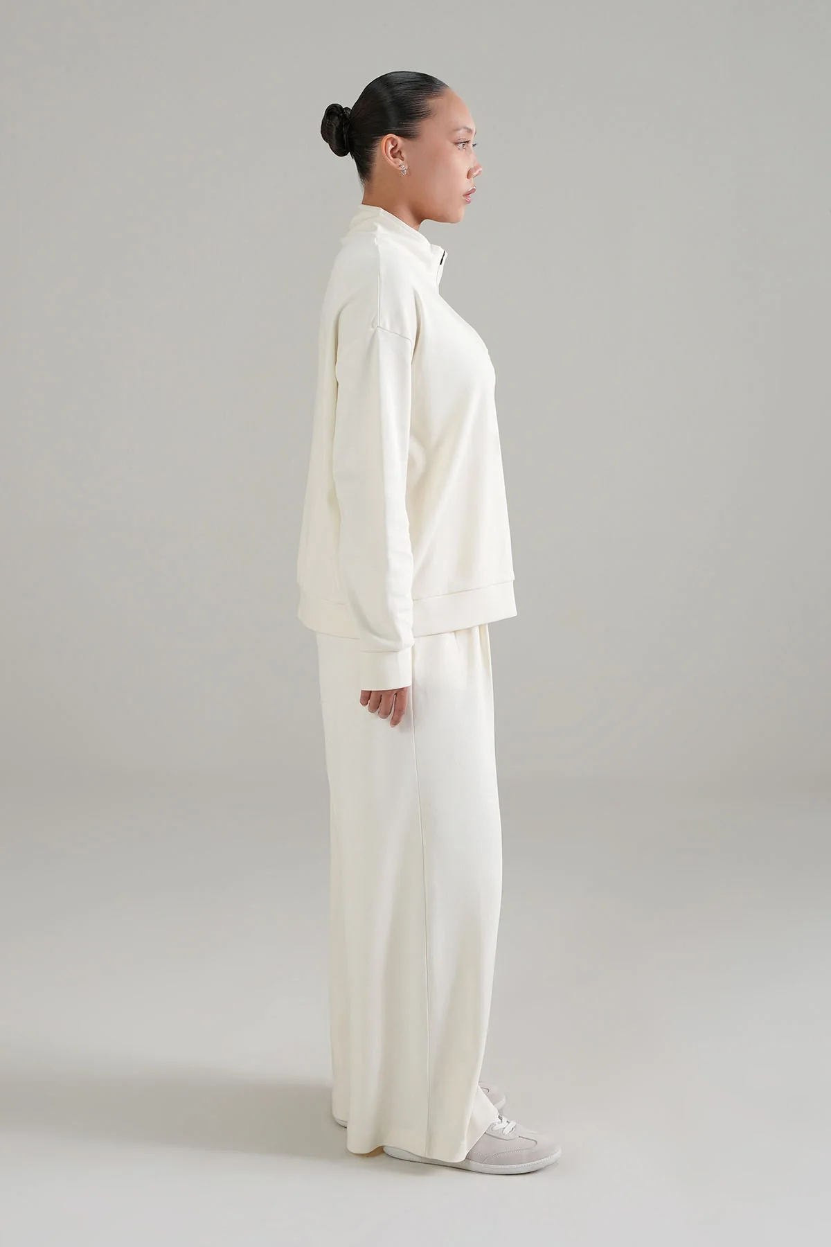 PLEATED WIDE LEG PANT DOUBLE KNIT - Image 4