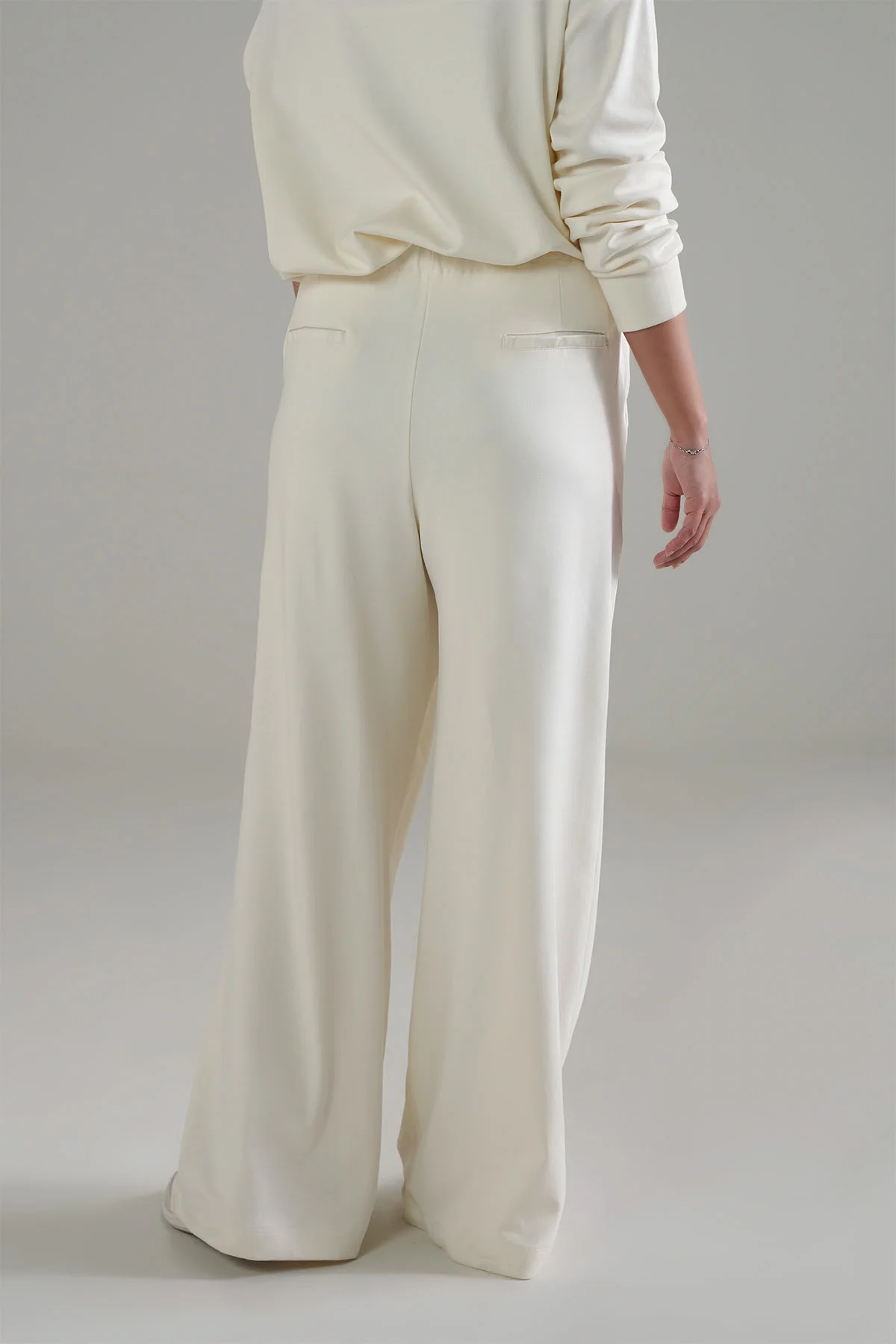 PLEATED WIDE LEG PANT DOUBLE KNIT - Image 5
