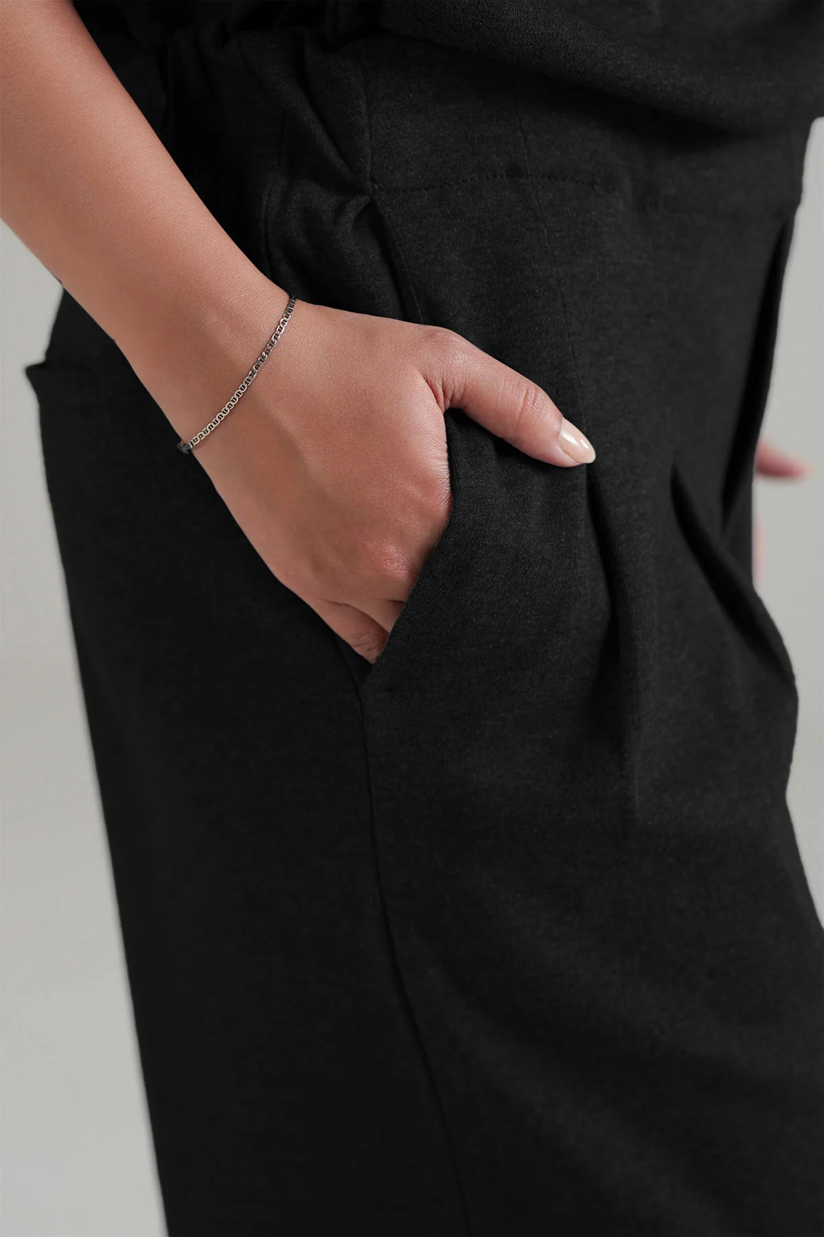 PLEATED WIDE LEG PANT-DOUBLE KNIT - Image 3