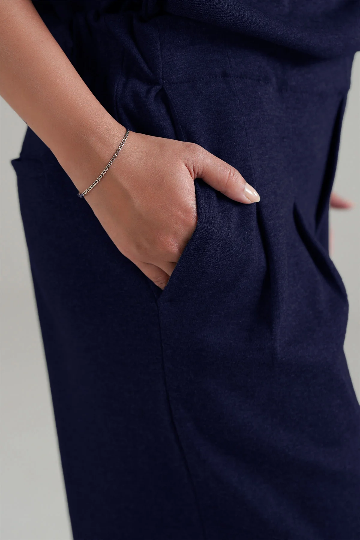 PLEATED WIDE LEG PANT-DOUBLE KNIT - Image 2