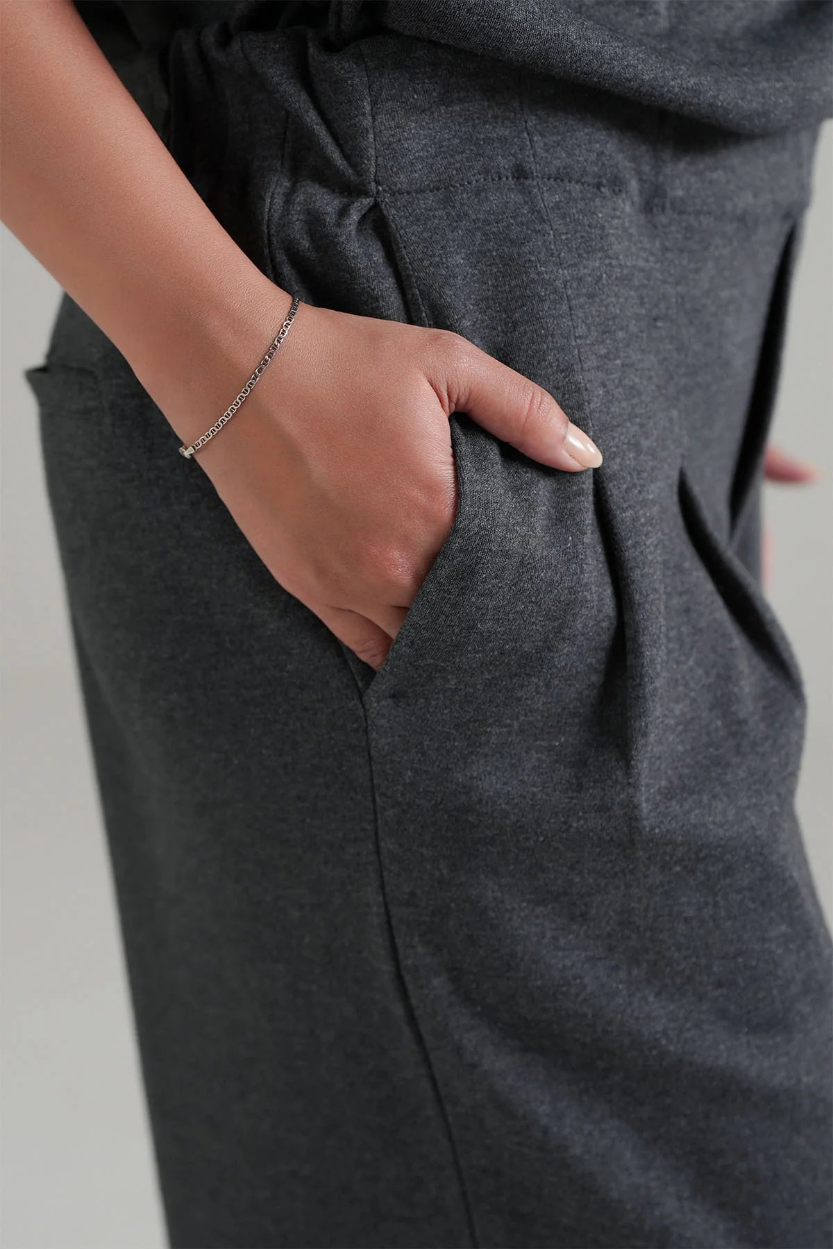 PLEATED WIDE LEG PANT-DOUBLE KNIT - Image 3