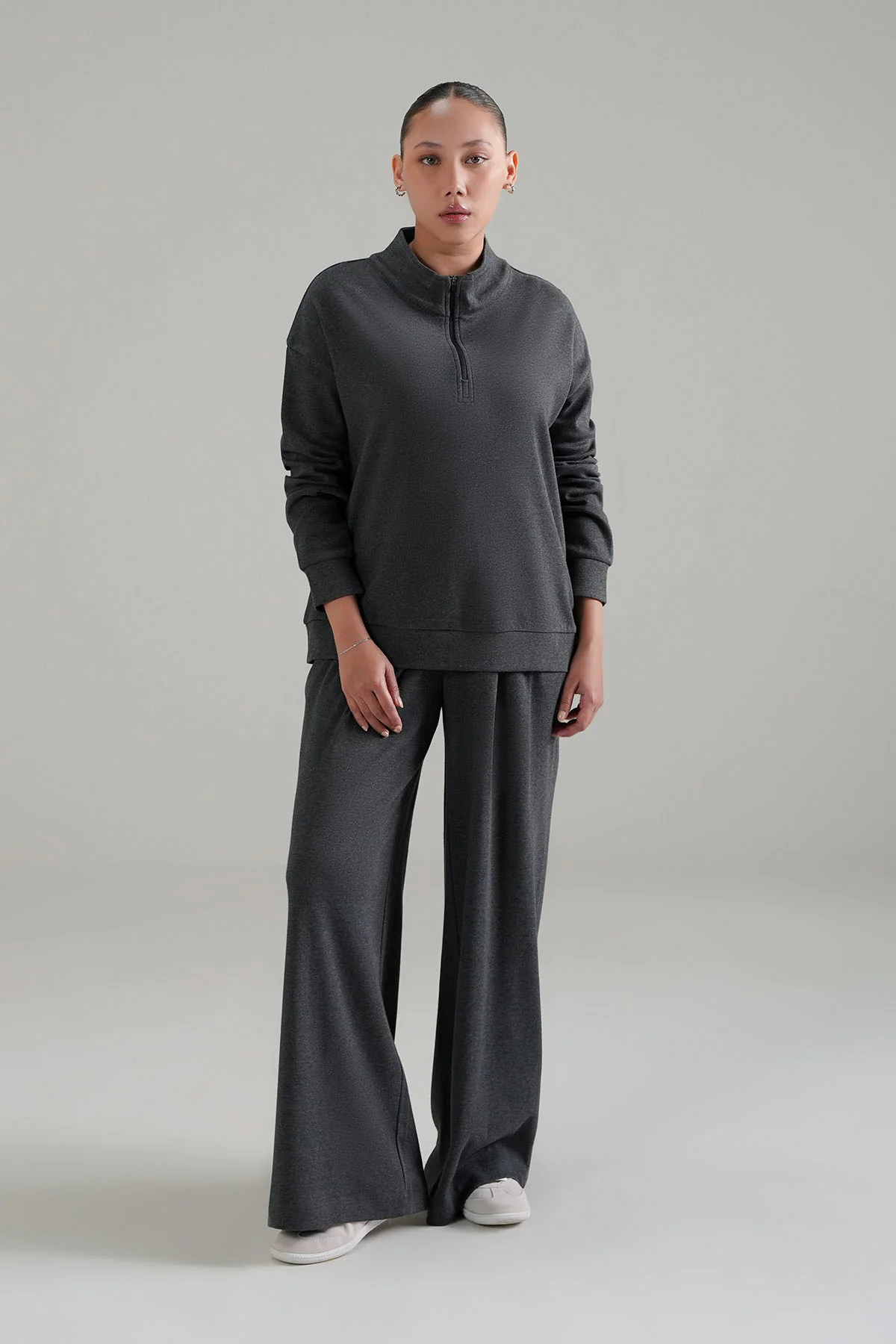 PLEATED WIDE LEG PANT-DOUBLE KNIT - Image 4