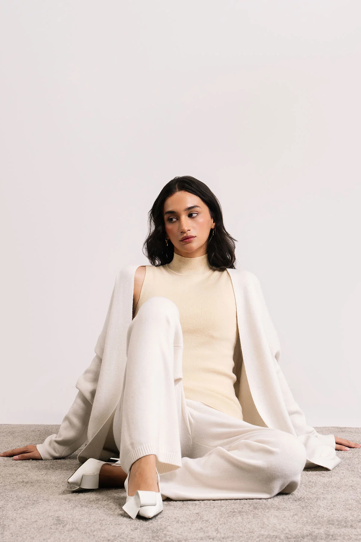 POWDER WHITE CARDIGAN - KNIT WEAR - Image 3