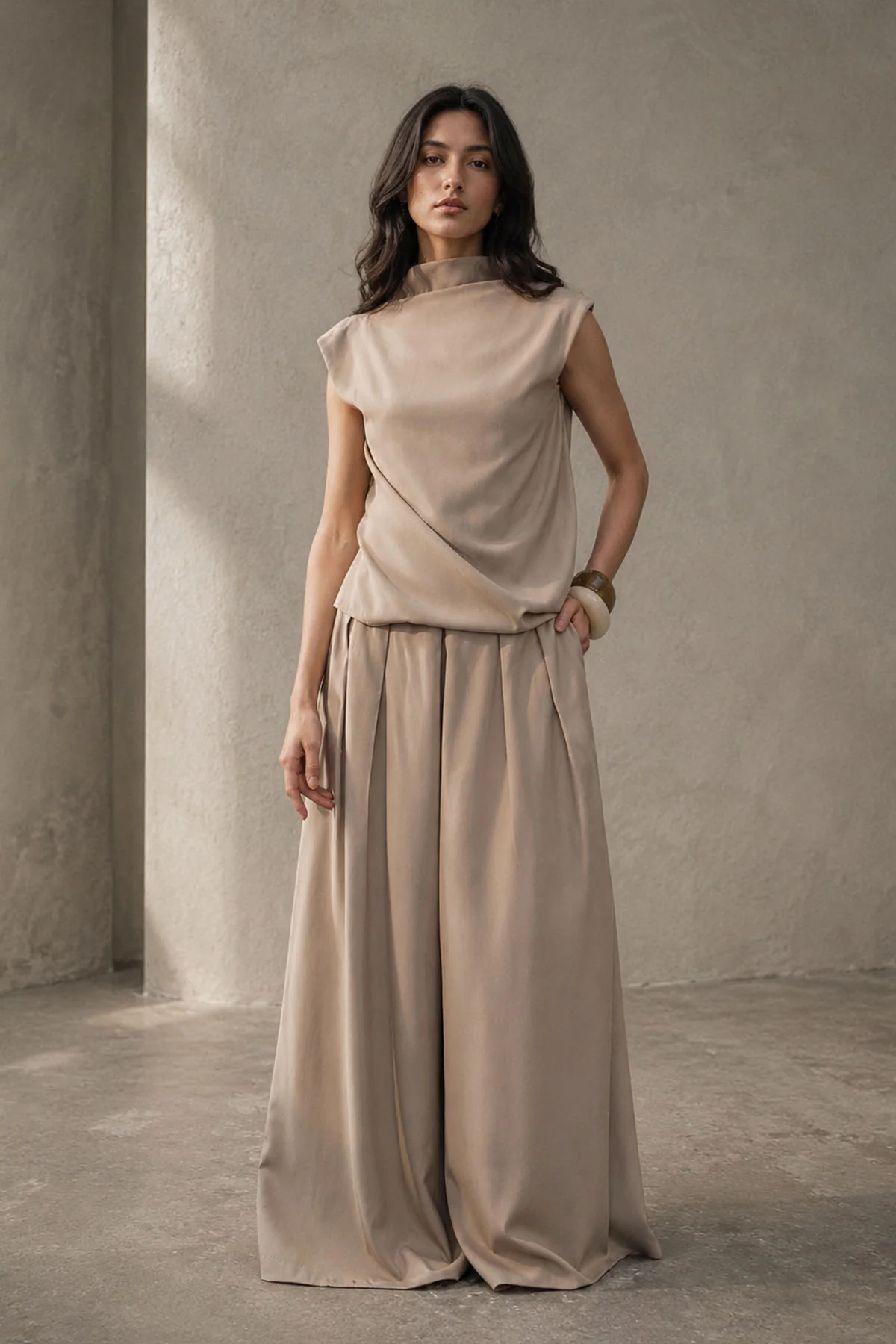 PULL ON WIDE LEG PANTS