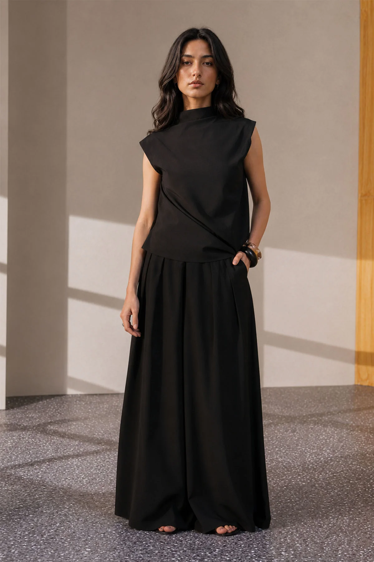 PULL ON WIDE LEG PANTS