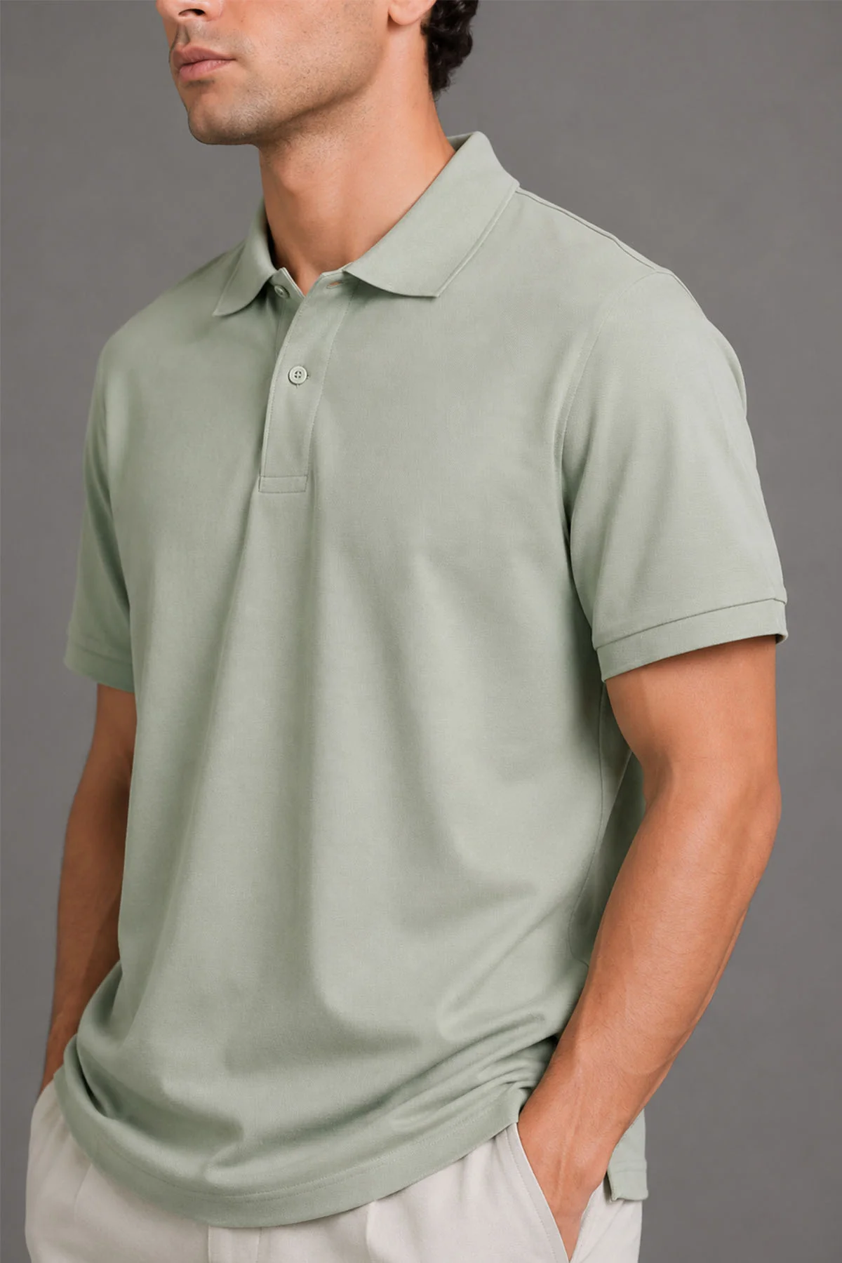 REGULAR FIT SUPIMA POLO - Image 2