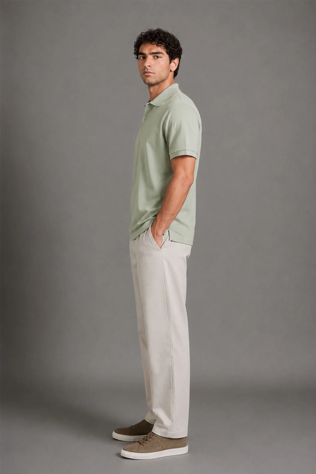 REGULAR FIT SUPIMA POLO - Image 3